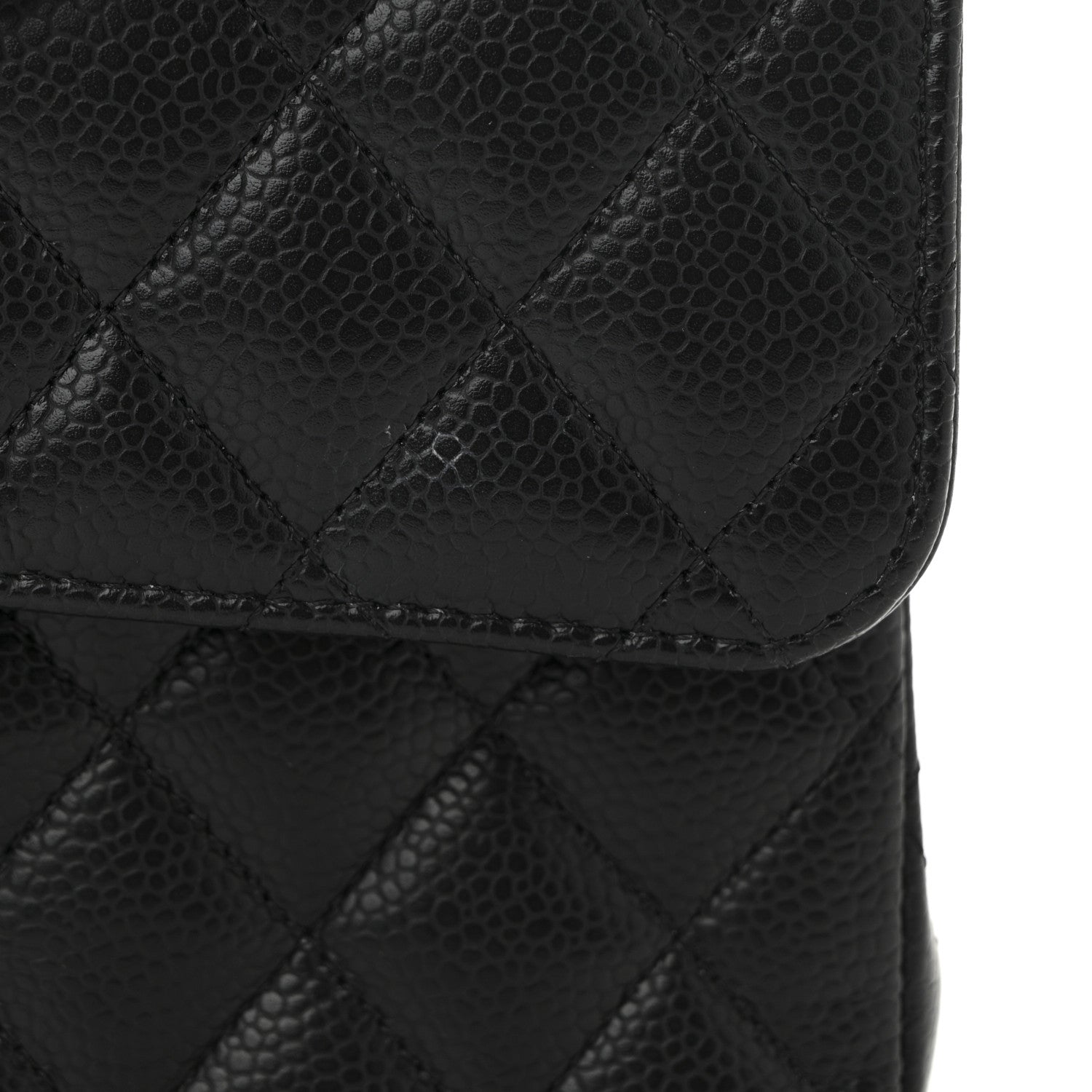 Caviar Quilted Small Double Flap Black