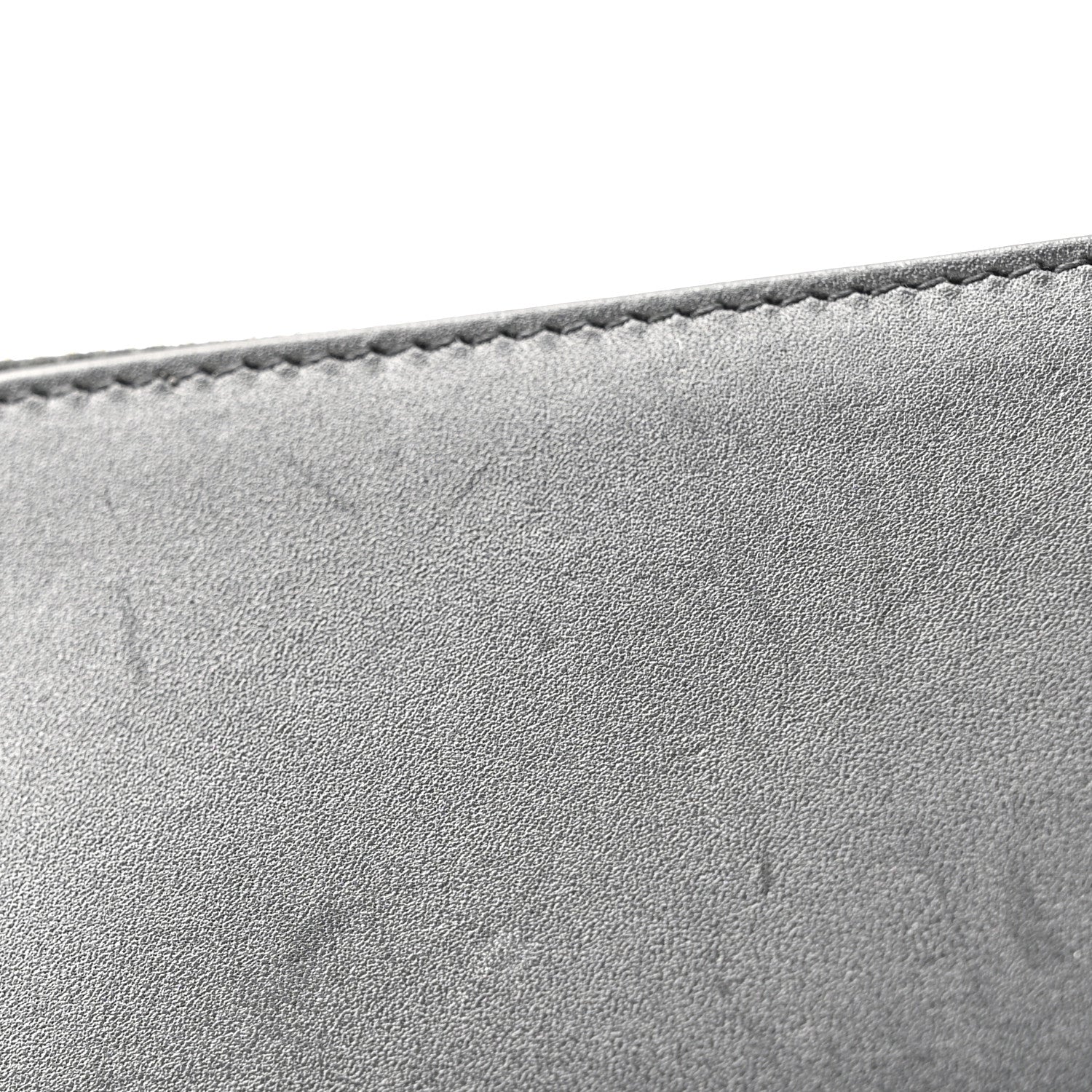 Calfskin 5 Fragments Zip Pouch Card Holder Black