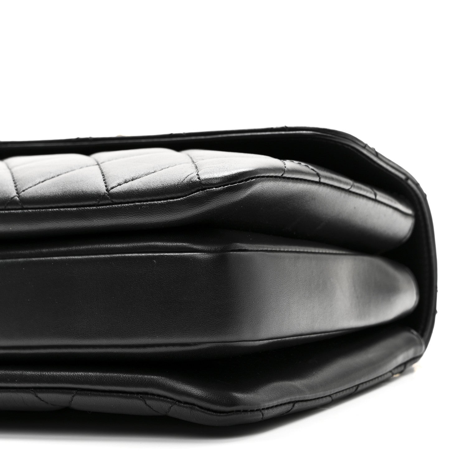 Lambskin Quilted Small Trendy CC Dual Handle Flap Bag Black