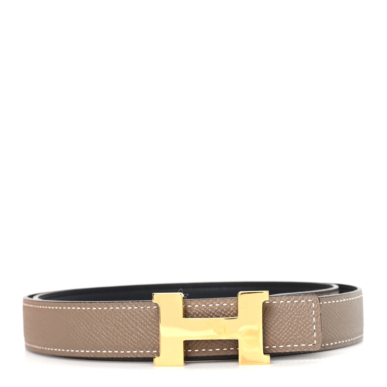 Swift Epsom 24mm Mini Constance H Belt 85 34 Black Etoupe