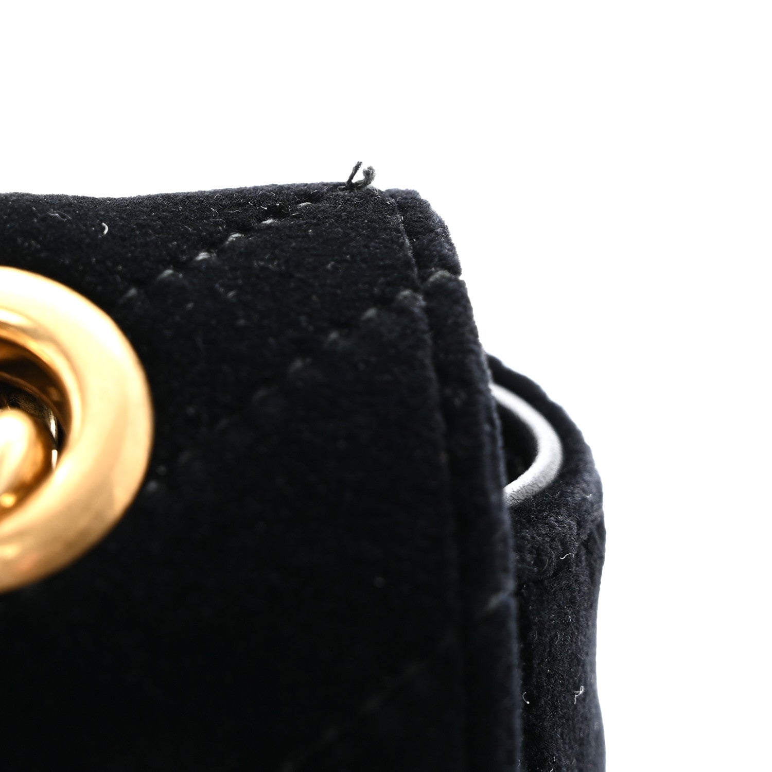 Velvet Matelasse Small GG Marmont Shoulder Bag Black