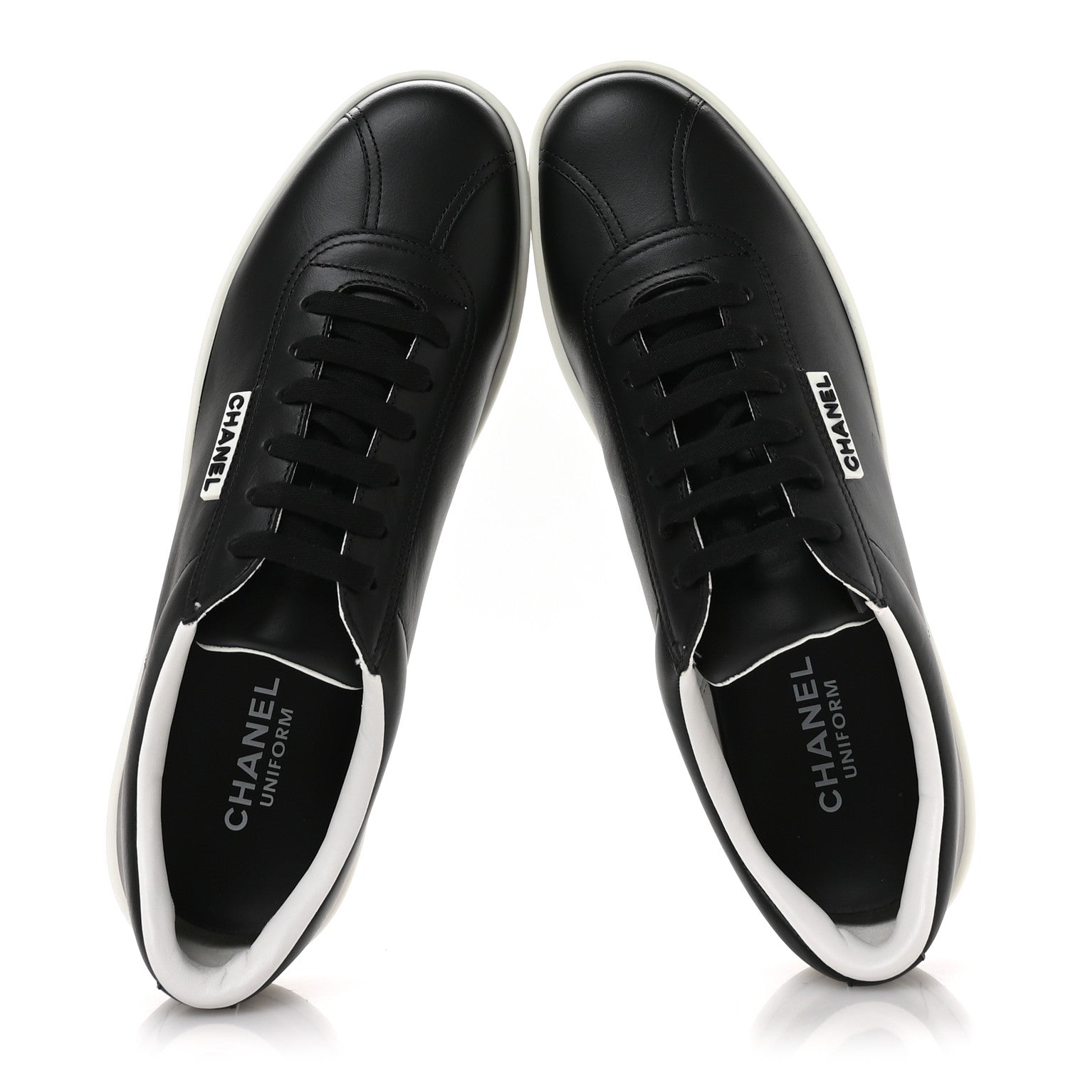 Calfskin CC Womens Sneakers 40.5 Black