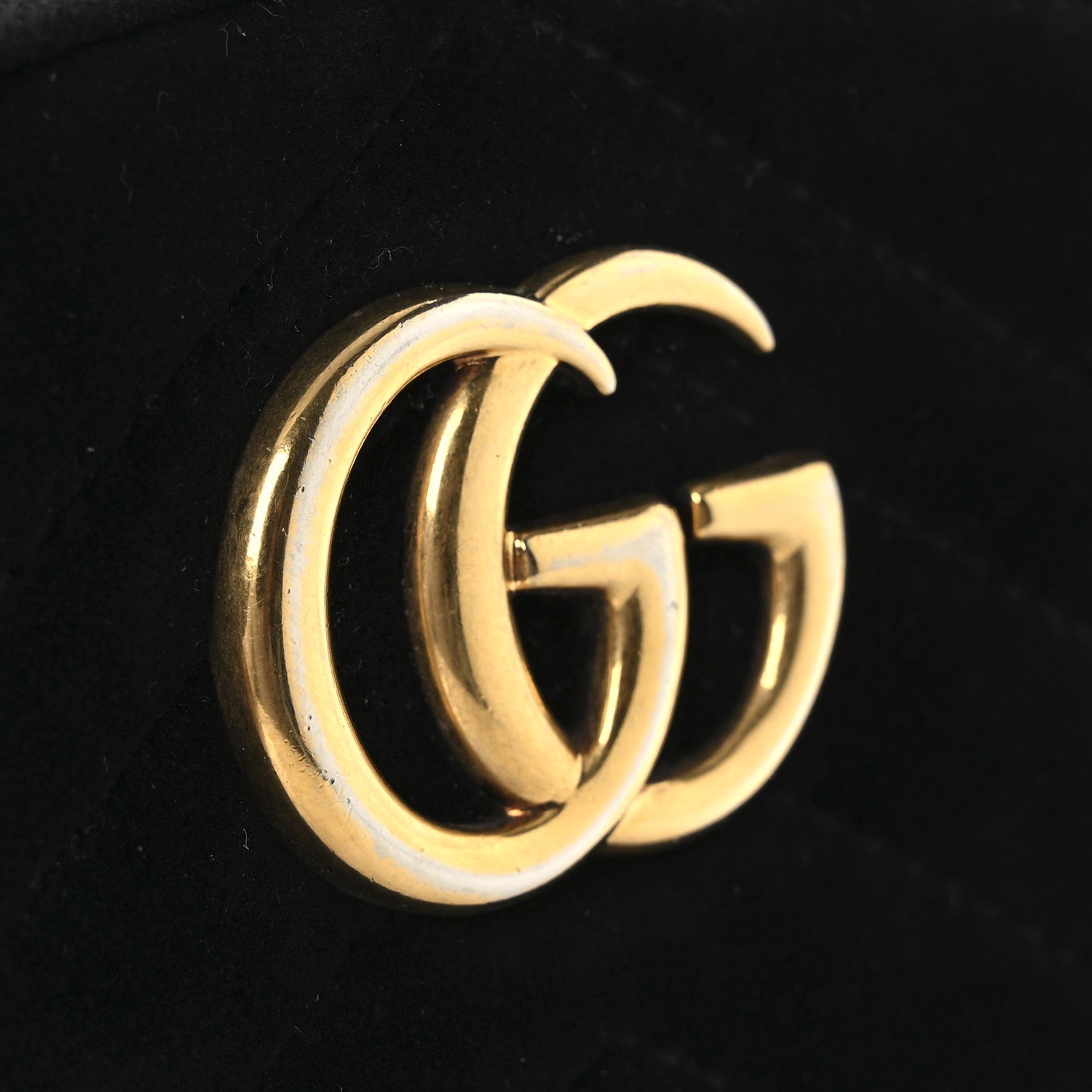 Velvet Matelasse GG Marmont Belt Bag Black