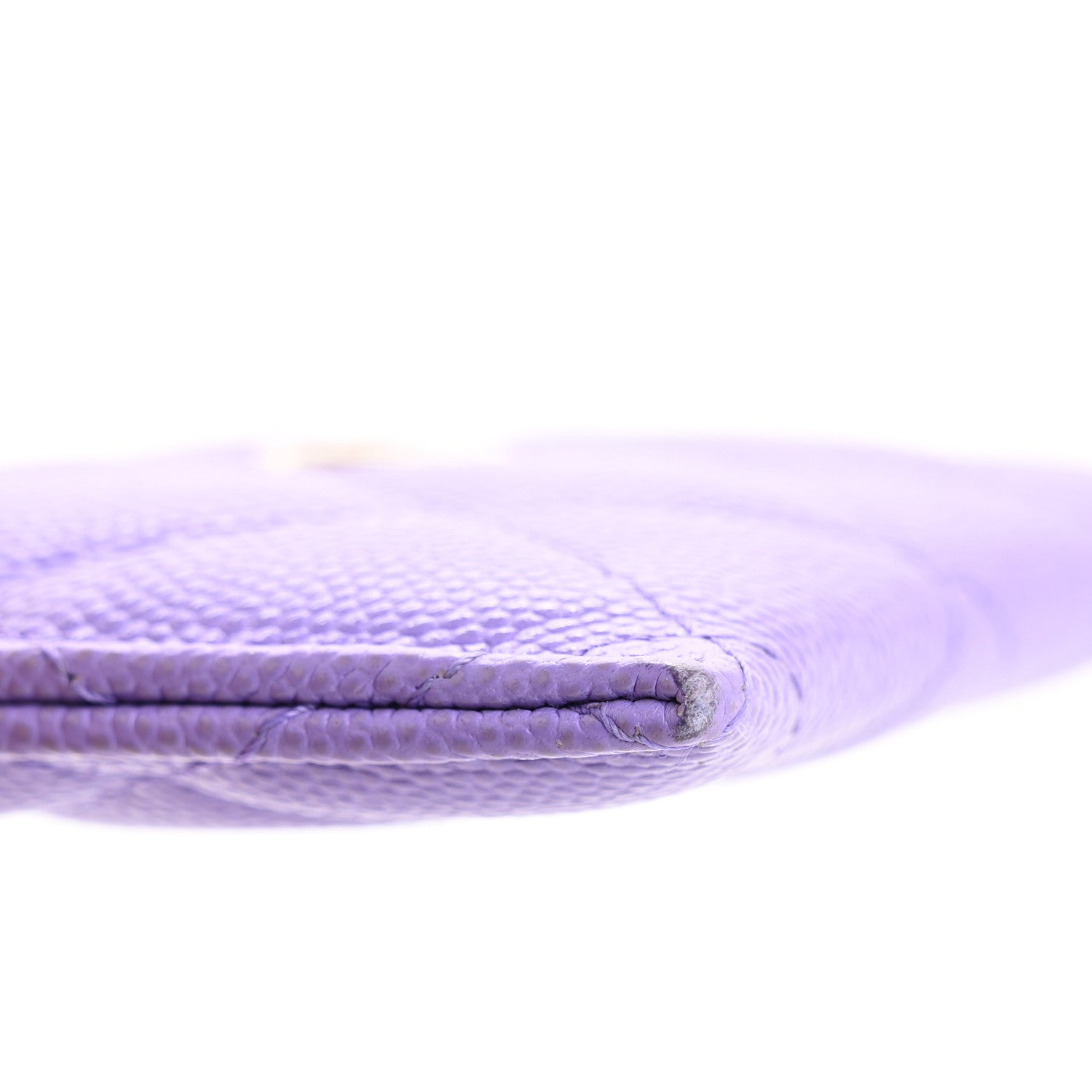 Caviar Quilted Card Holder Purple