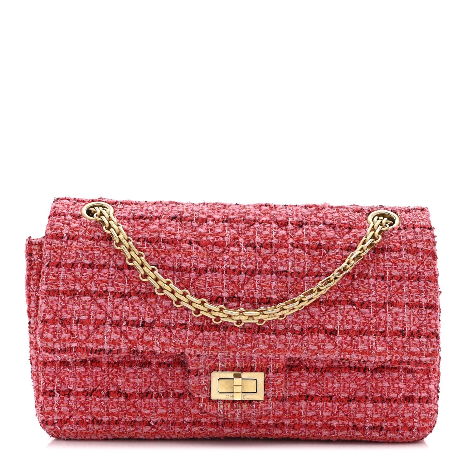Tweed Quilted 2.55 Reissue 225 Flap  Red Pink Multicolor