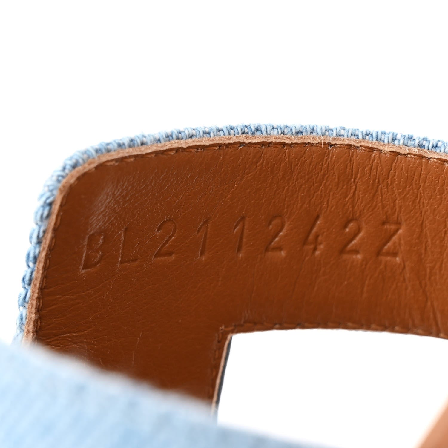 Denim Canvas Oran Sandals 36 Bleu Clair