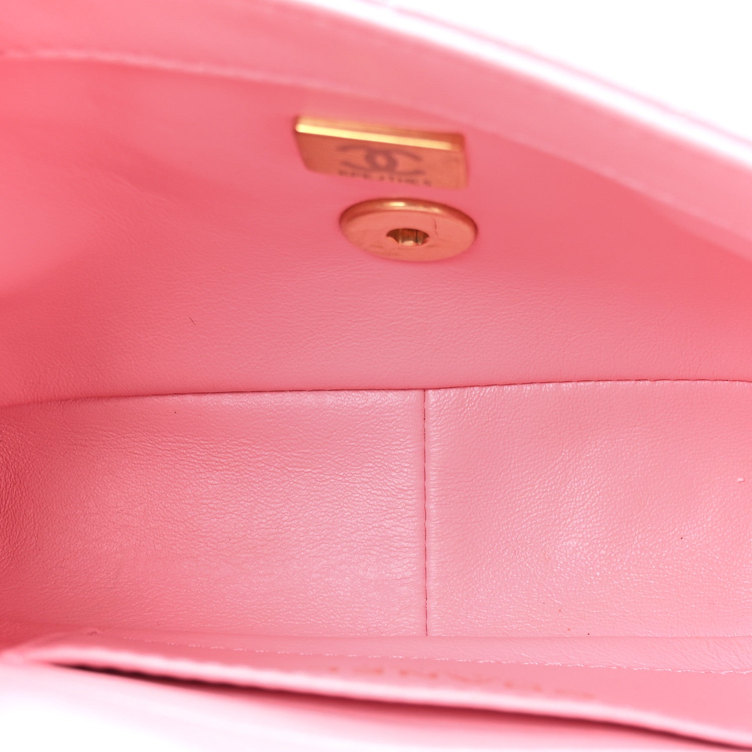 Lambskin Wenge Quilted Mini Fashion Wood Square Flap Pink