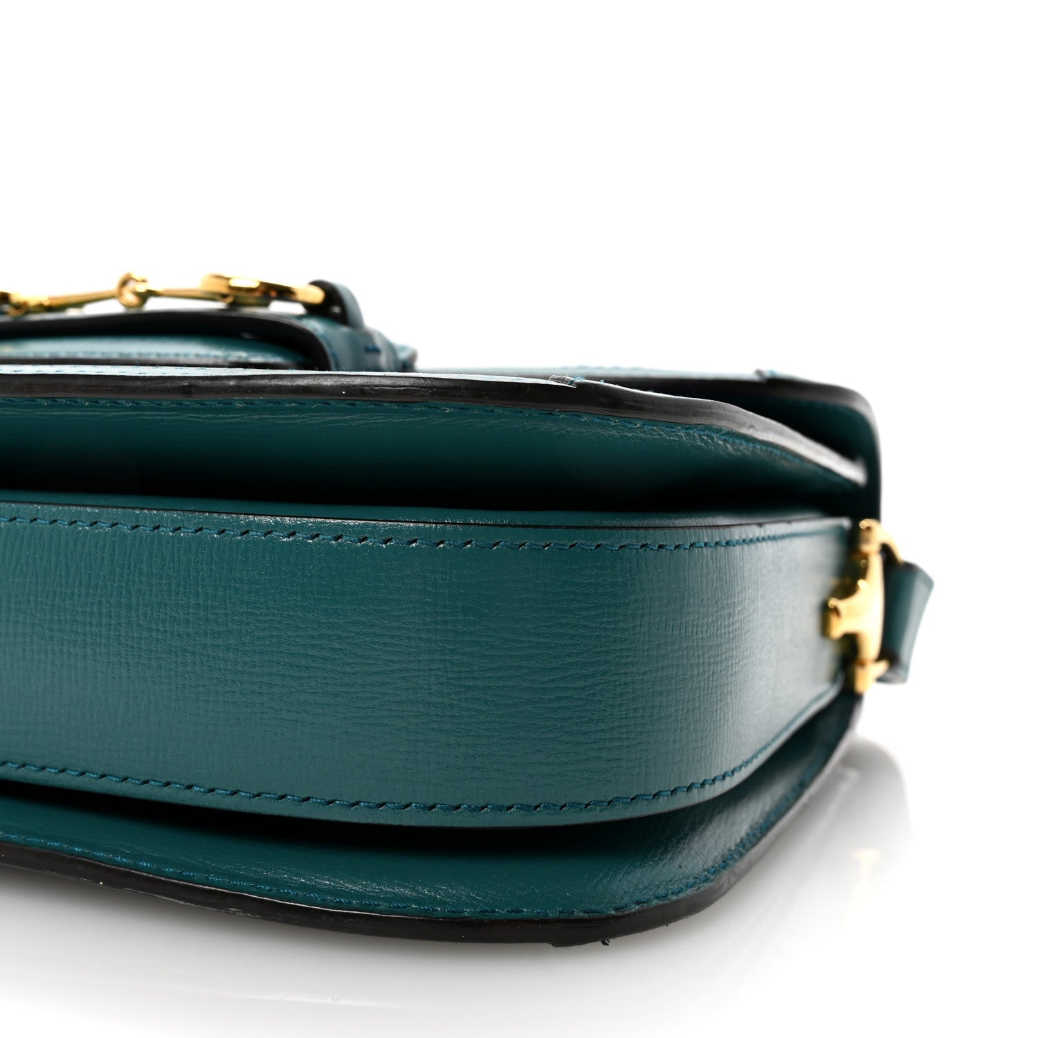 Azalea Calfskin Horsebit 1955 Shoulder Bag Imperial Blue Pavone