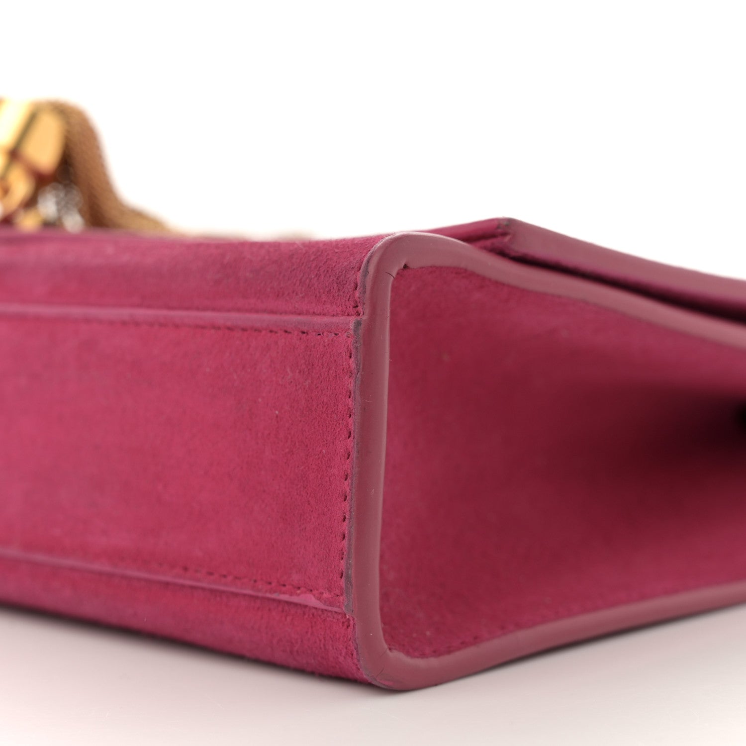 Suede Medium Monogram Kate Tassel Shoulder Bag Lipstick Fuchsia