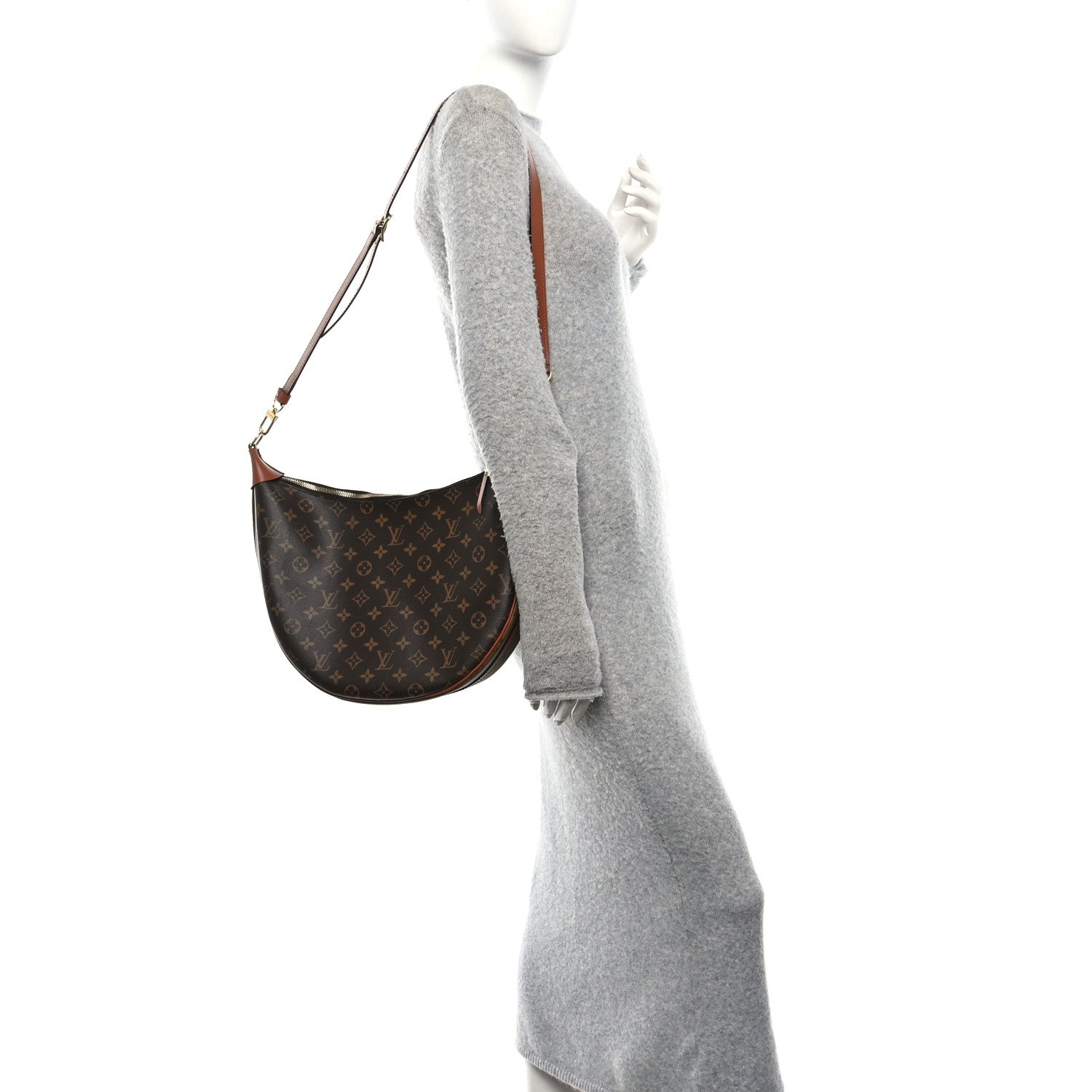Reverse Monogram Loop Hobo