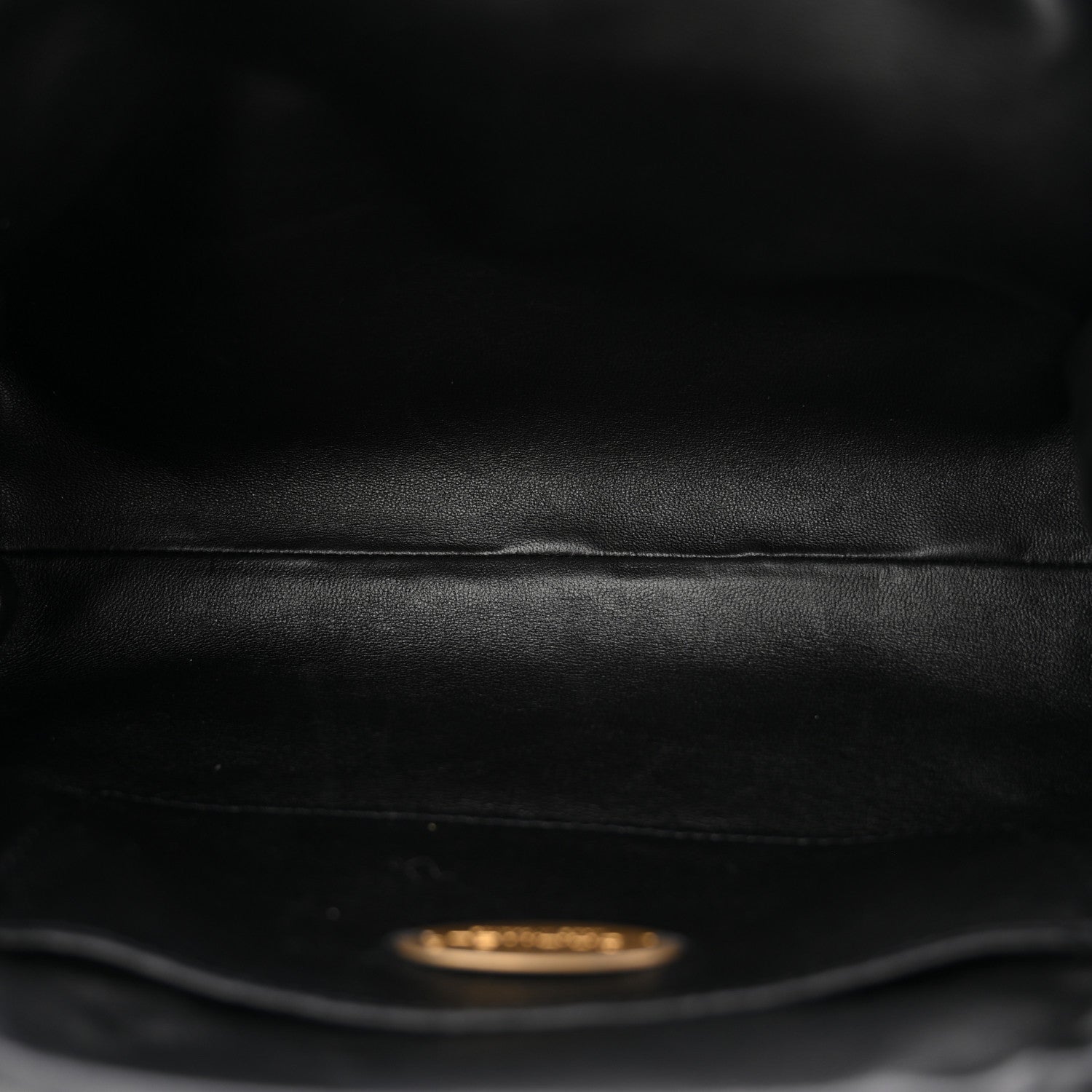 Velvet Enamel CC Kiss Lock Clutch Black