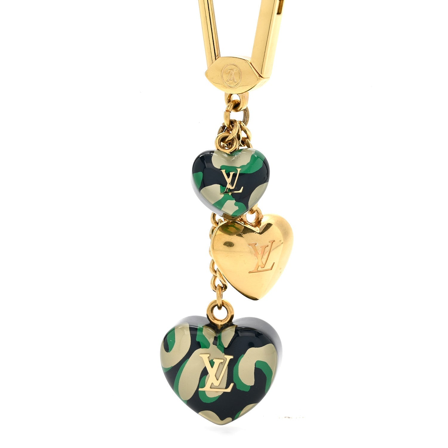 Leopard Heart Bag Charm Key Holder Blue Infini