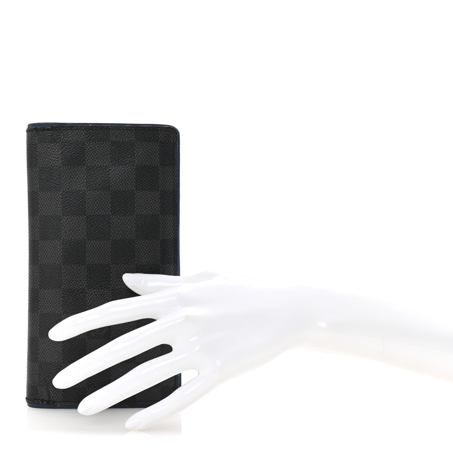 Damier Graphite Brazza Wallet Bleu Neon