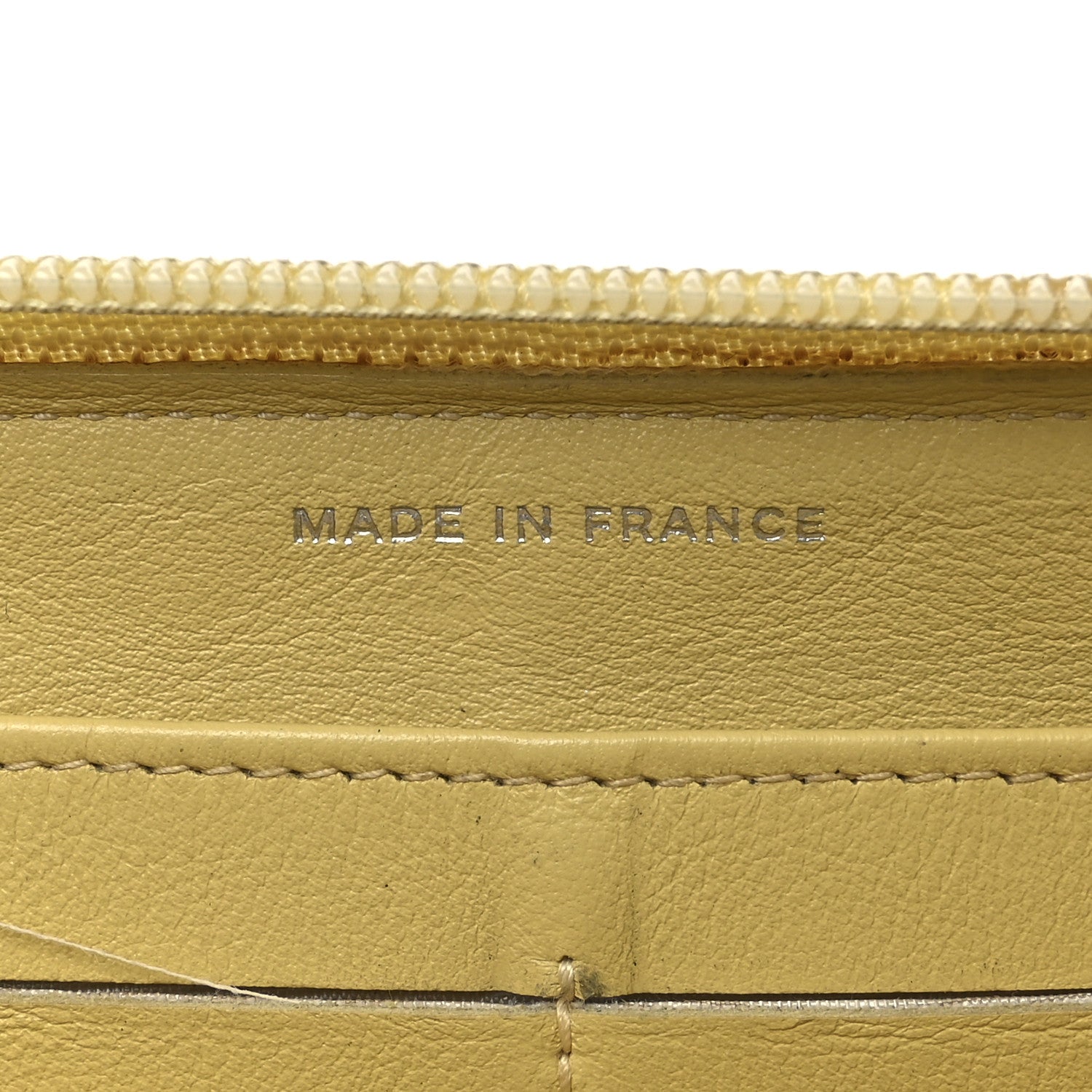Patent Large Gusset CC Zip Wallet Yellow
