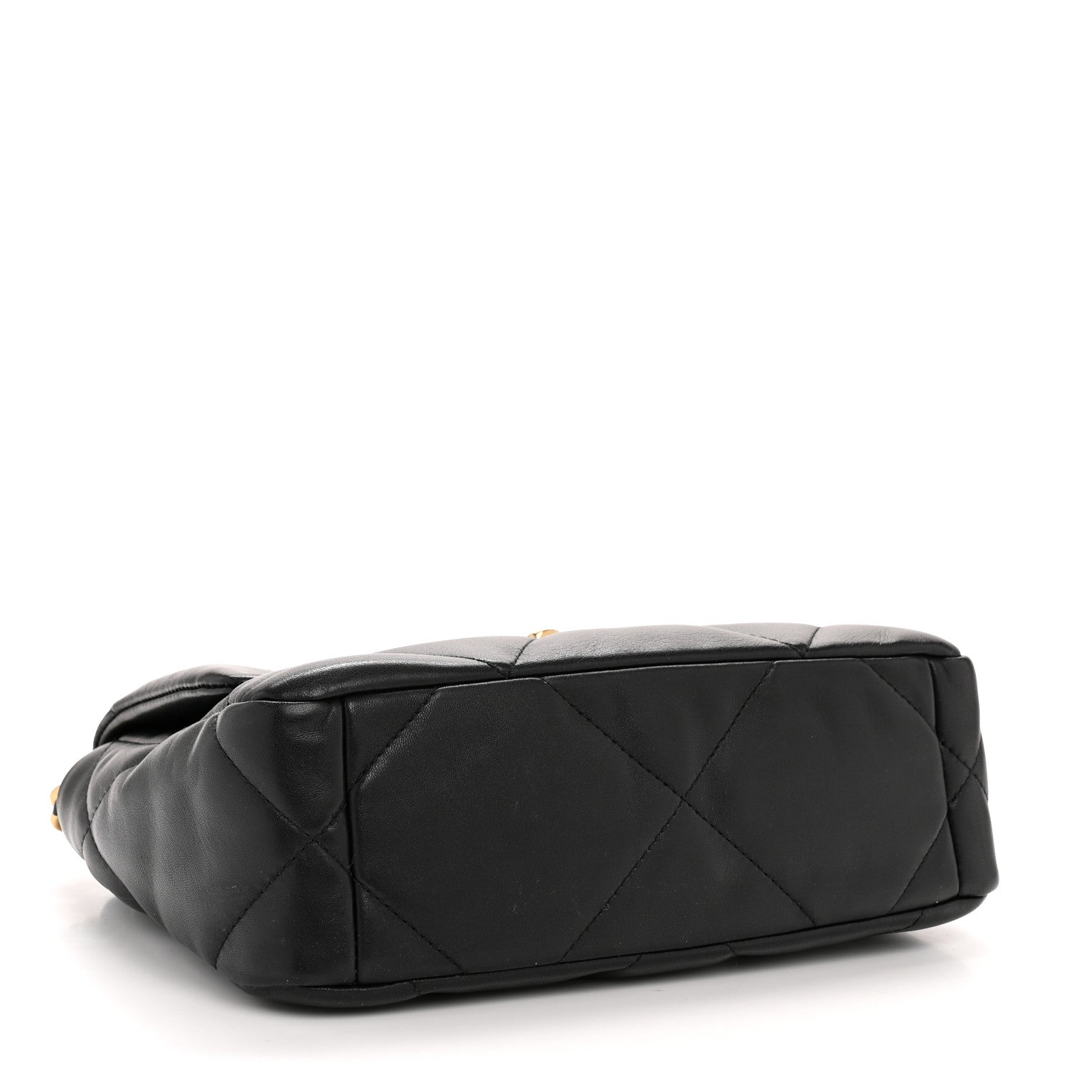 Lambskin Quilted Medium Chanel 19 Flap Black