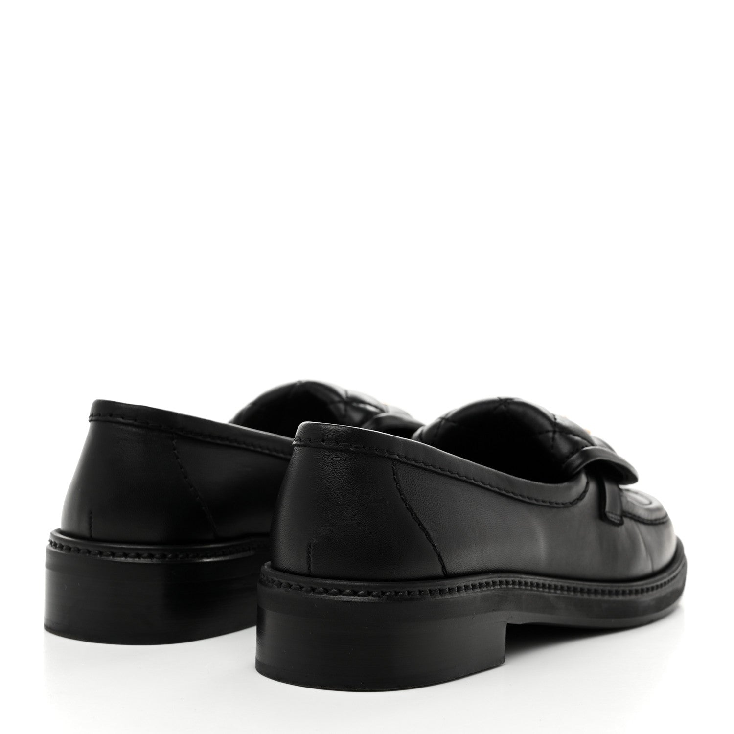 Lambskin Quilted CC Turnlock Loafers 36 Black