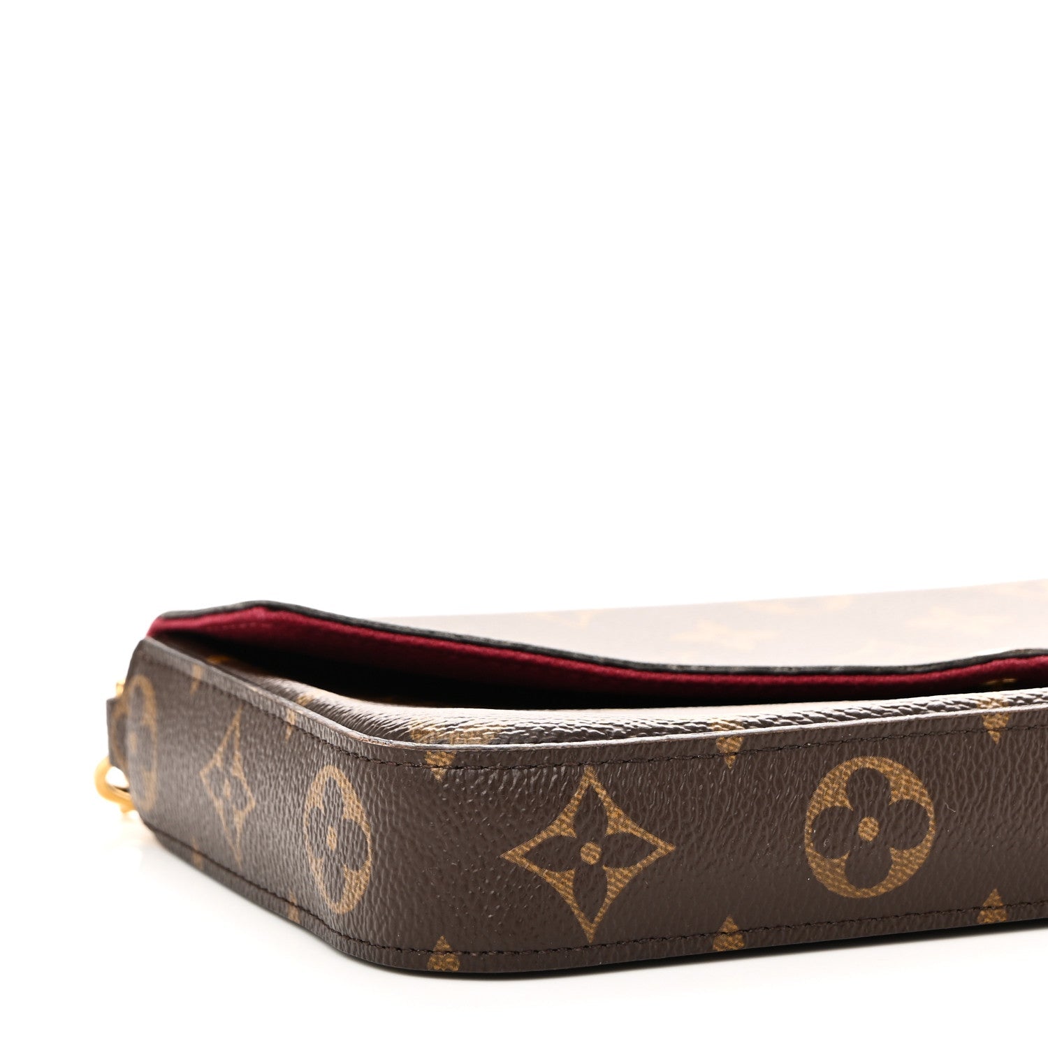 Monogram Pochette Felicie Chain Wallet Fuchsia