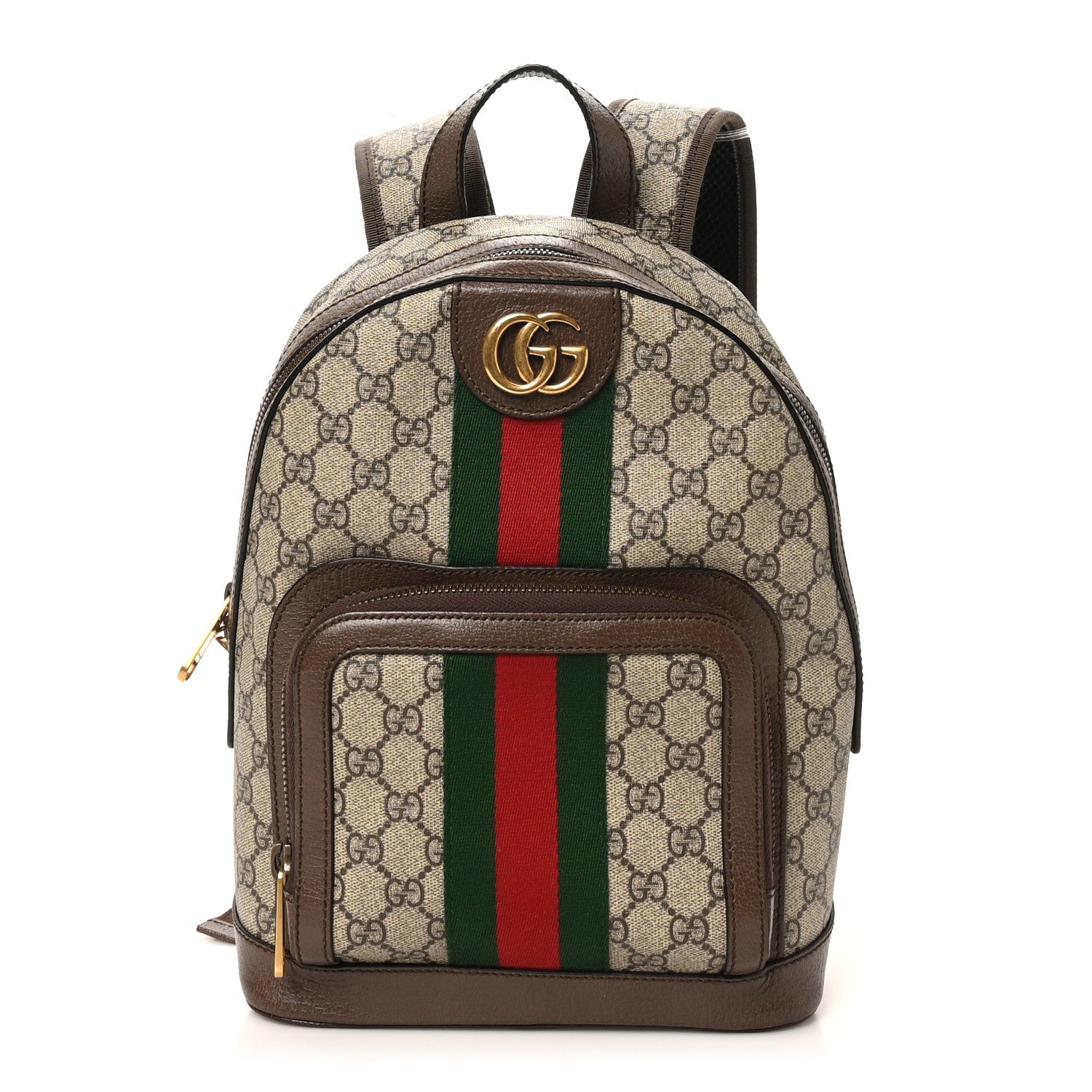 GG Supreme Monogram Calfskin Web Small Ophidia Day BackpacK Beige Ebony New Acero