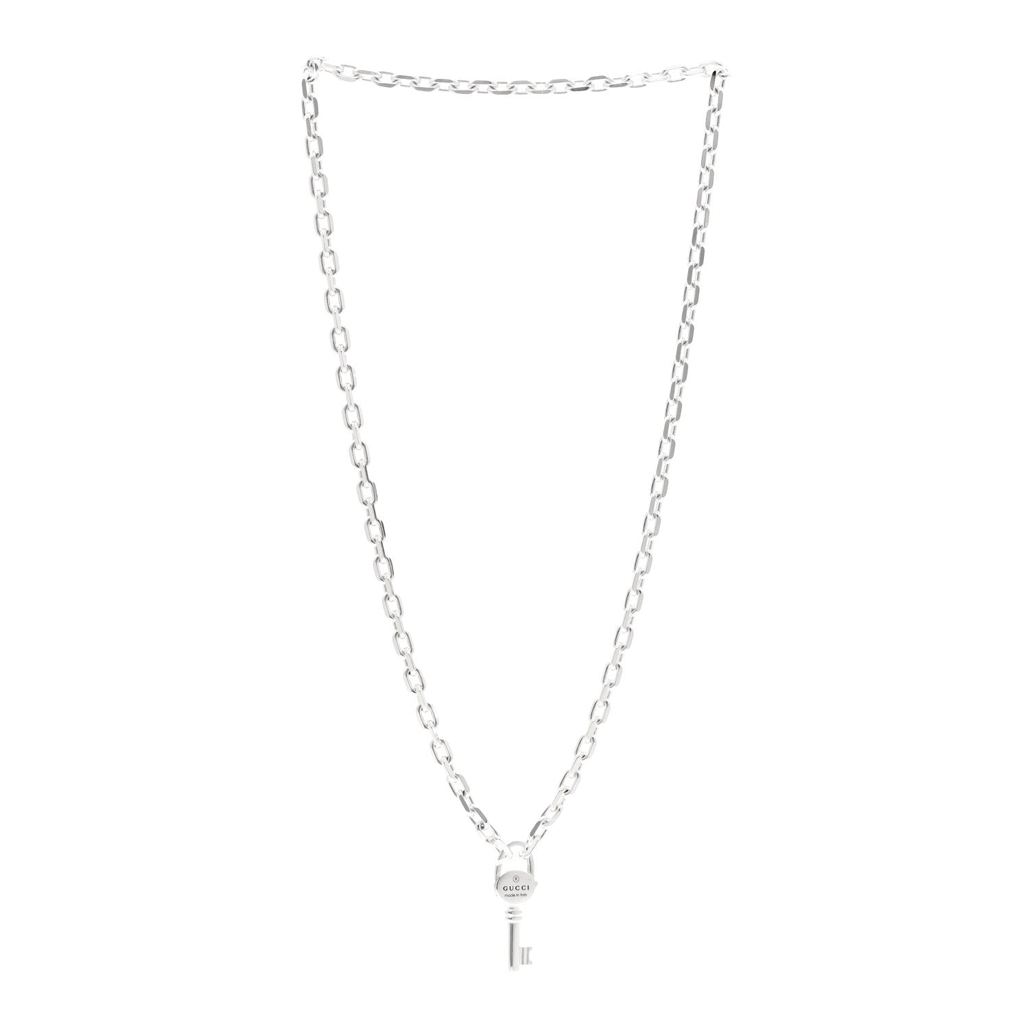 Sterling Silver Trademark Key Pendant Necklace