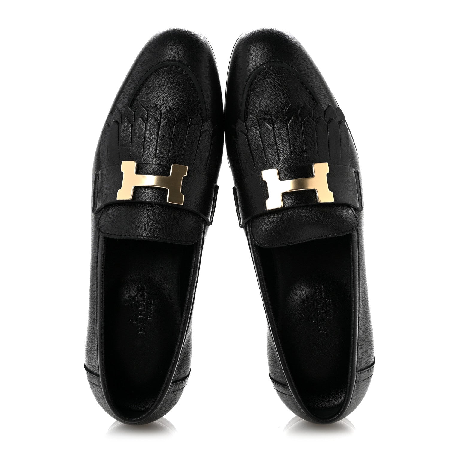 Goatskin Womens Royal Loafers 35 Black