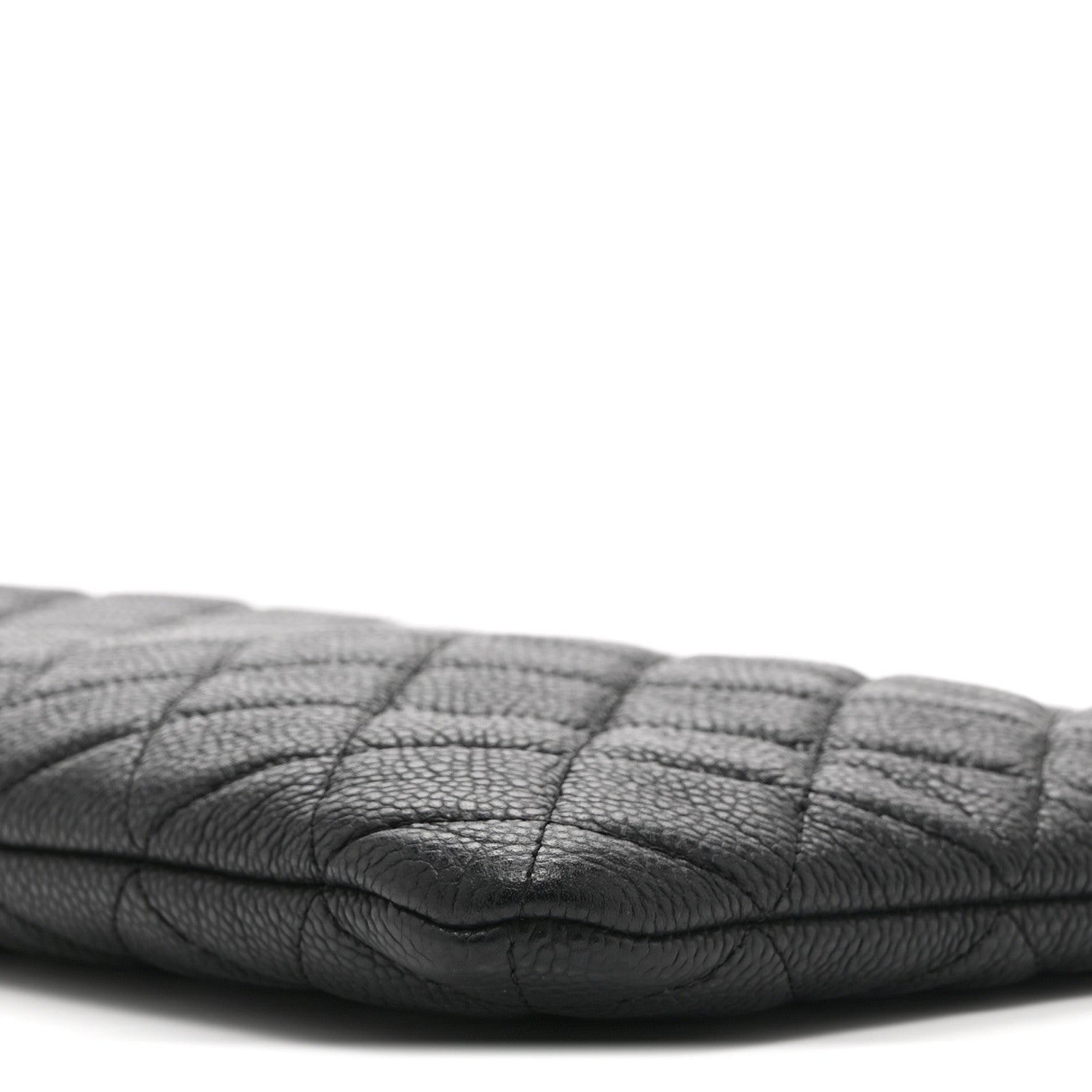 Caviar Quilted Large Cosmetic Case Black