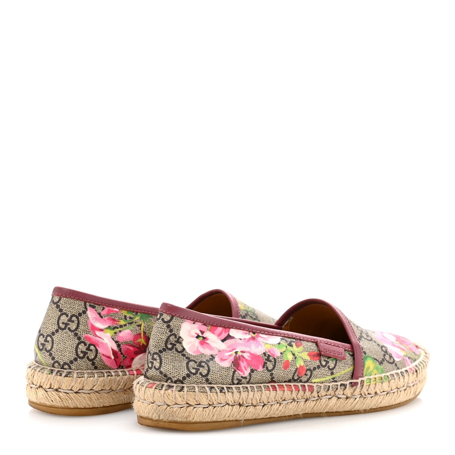 GG Supreme Monogram Blooms Espadrilles 37.5 Beige Multicolor Dry Rose