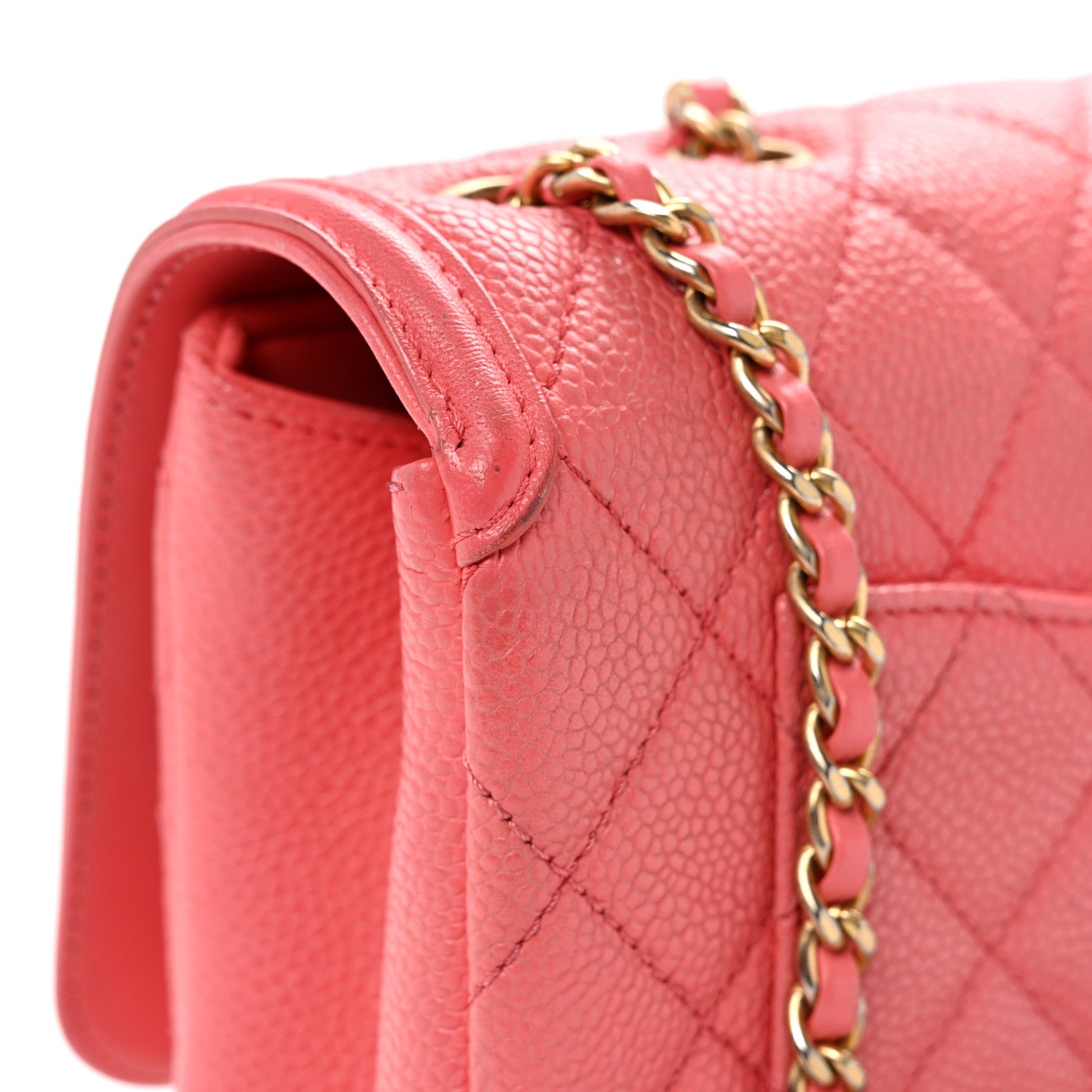 Caviar Quilted Small CC Filigree Flap Pink