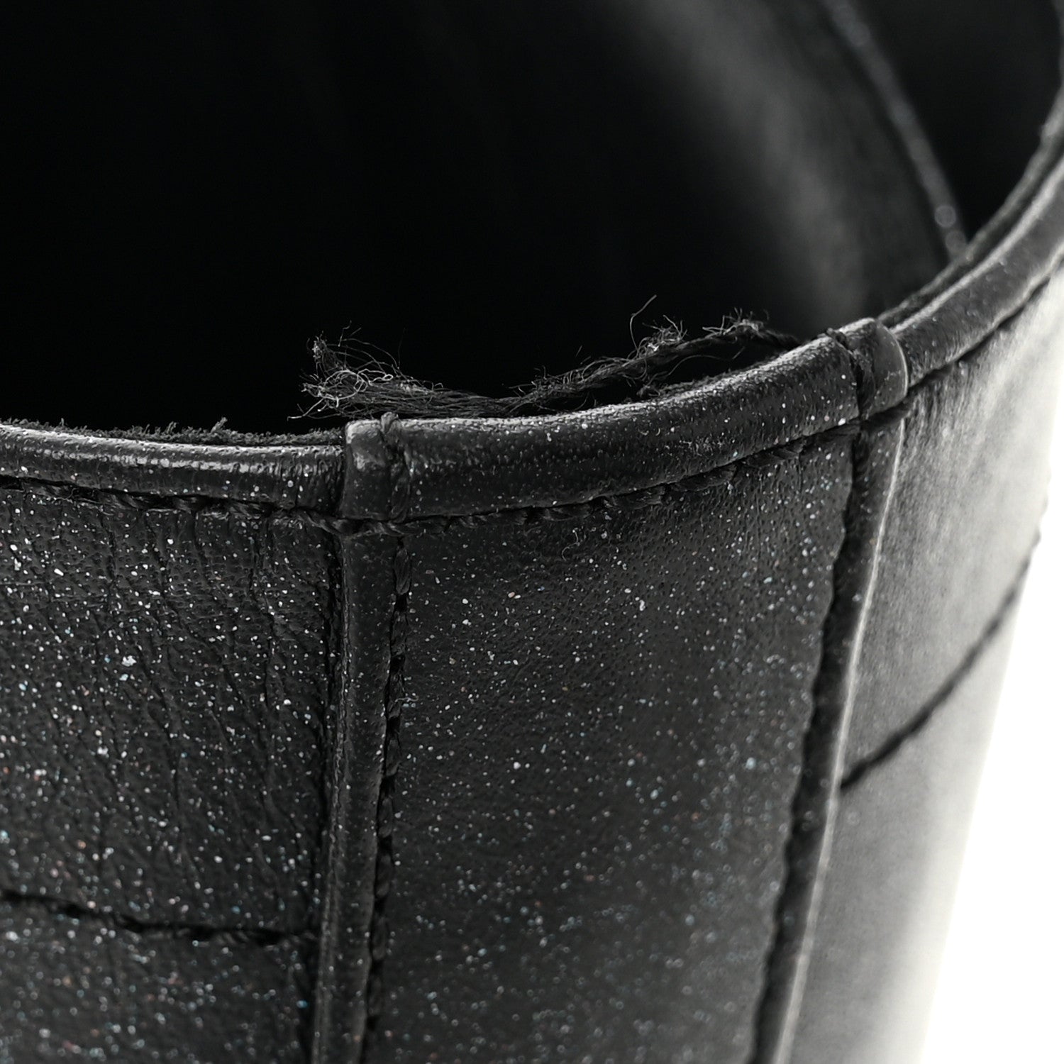 Iridescent Calfskin Patent Cap Toe Lace Up Combat Boots 38 Black