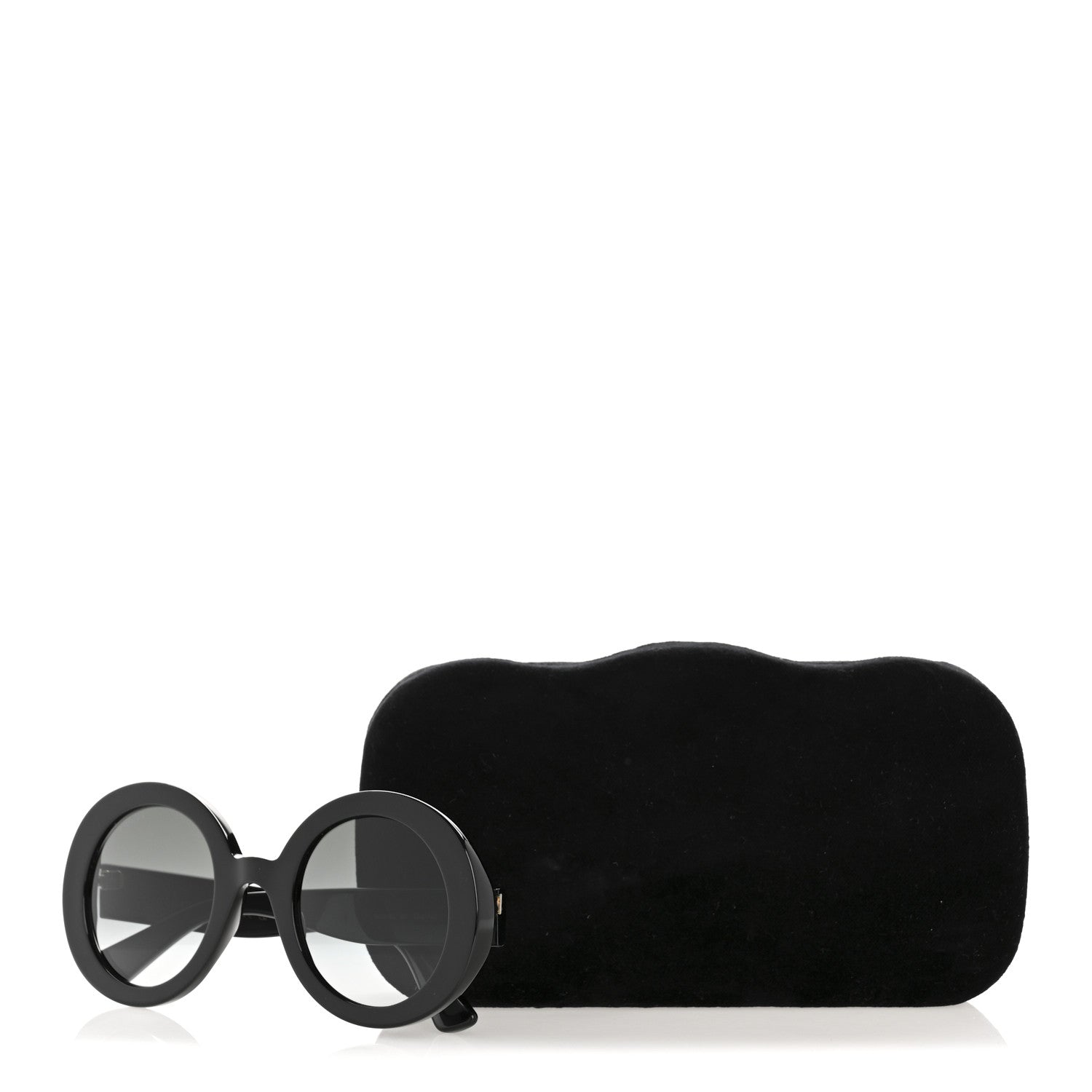 Acetate Round GG Sunglasses GG0319S Black