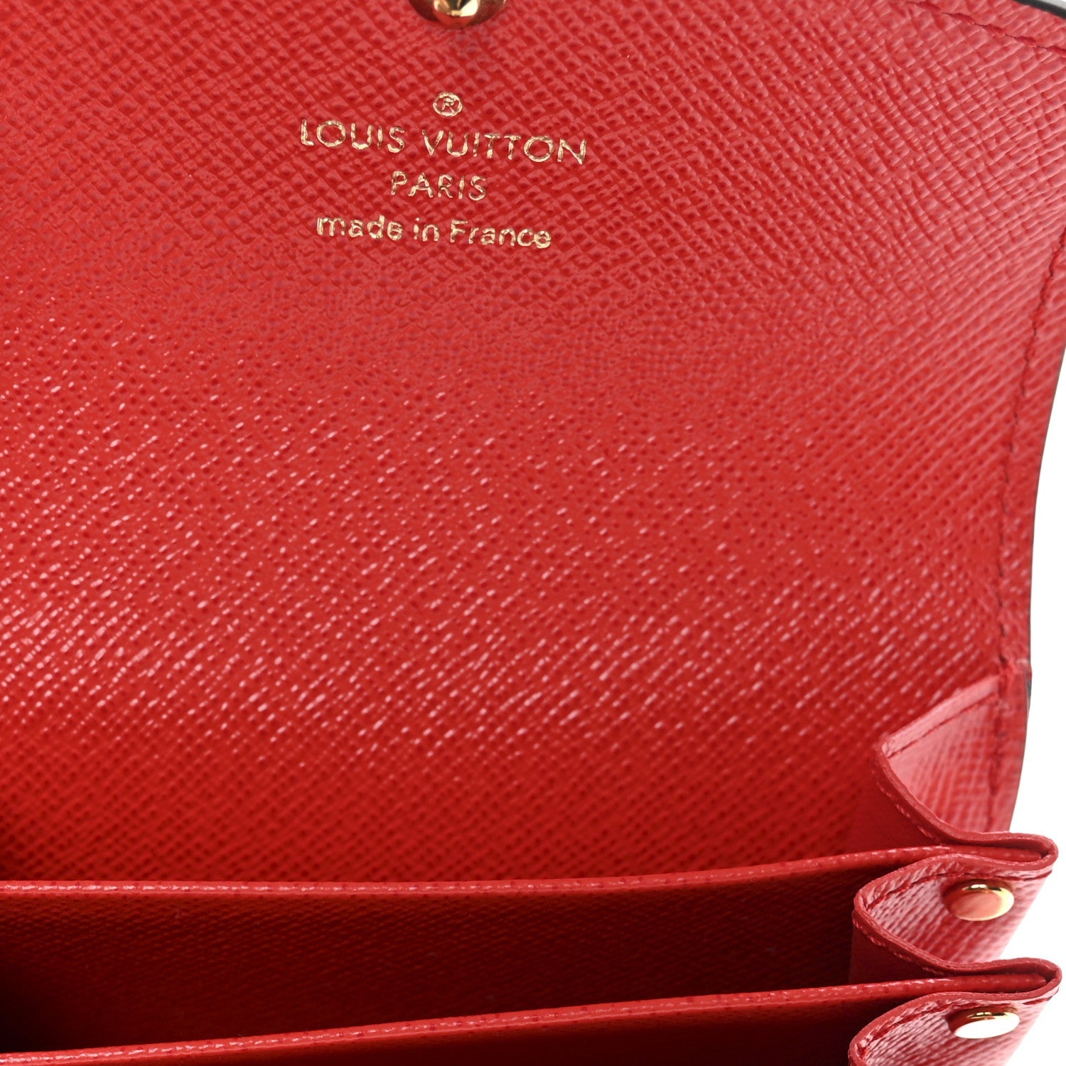 Monogram Sarah Multicartes Coquelicot