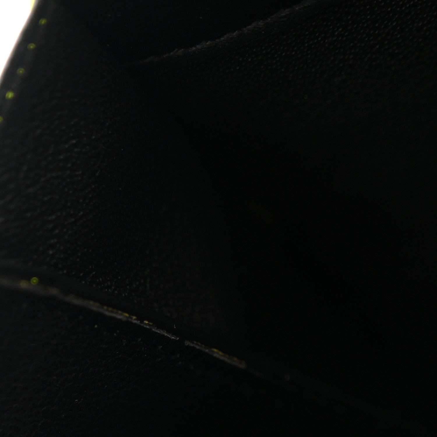 Patent Calfskin Matelasse Monogram Vicky Chain Wallet Neon Yellow