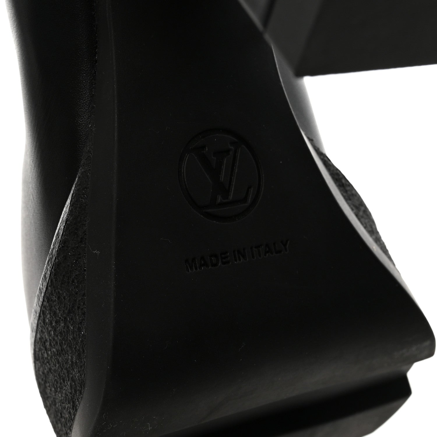 Calfskin Monogram LV Beaubourg Platform Ankle Boots 40 Black