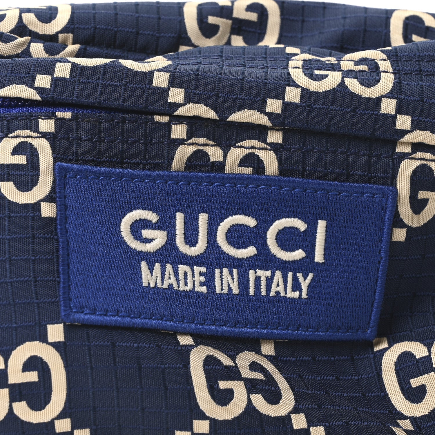 Recycled Polyester Monogram Jumbo GG Belt Bag Blue