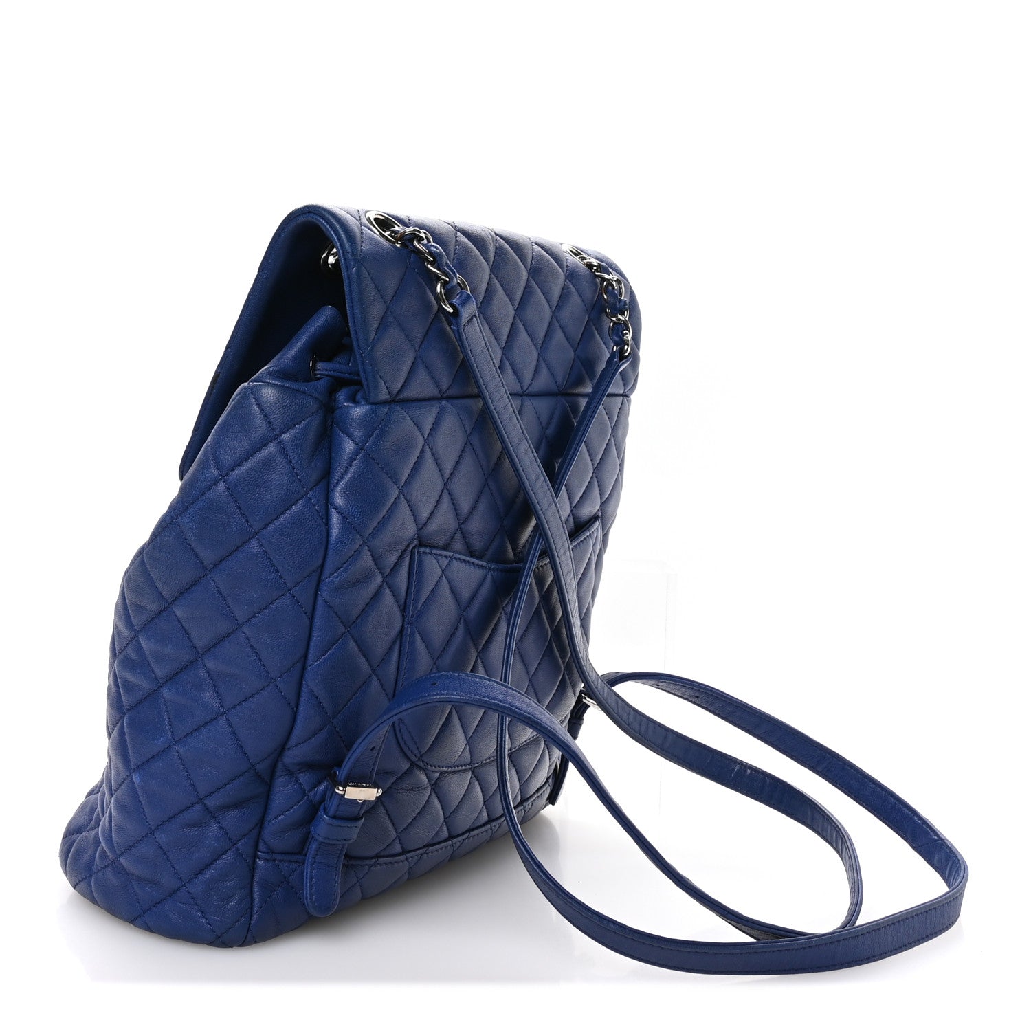 Lambskin Quilted Large Urban Spirit Backpack Blue