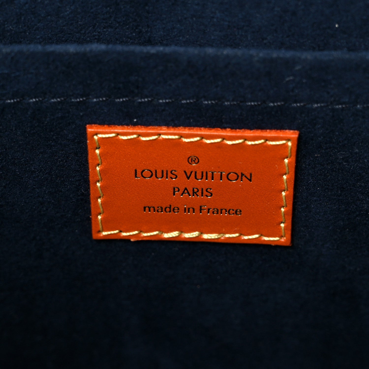 Calfskin Reverse Monogram Valisette PM Navy Caramel