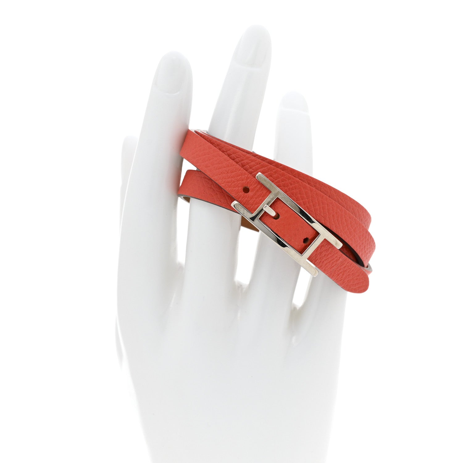 Epsom Behapi Quad Tour Bracelet M Orange Poppy