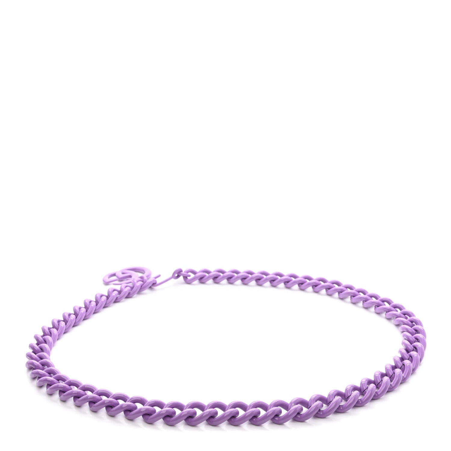 Varnished Metal GG Marmont Chain Belt Purple