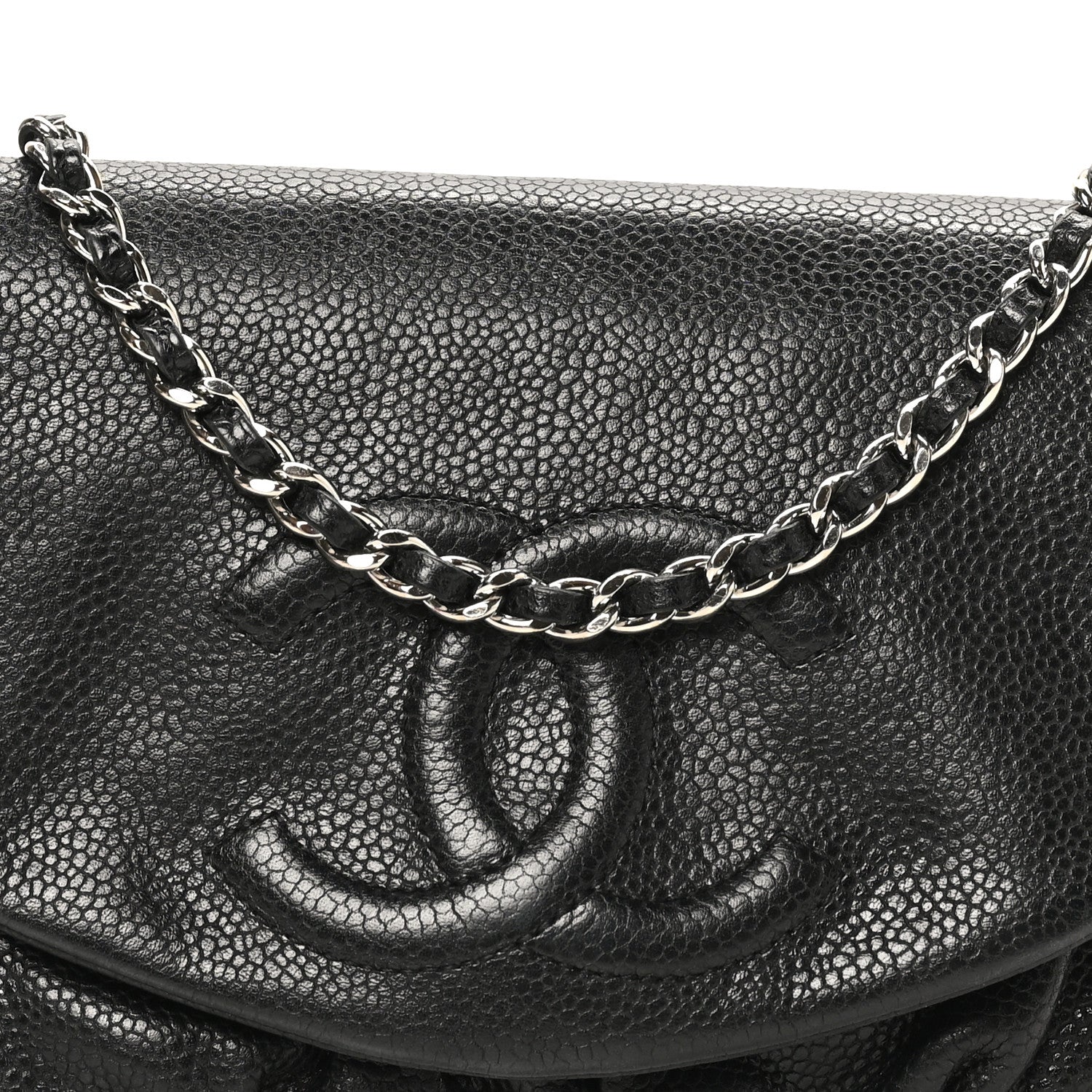 Caviar Half Moon Wallet On Chain WOC Black