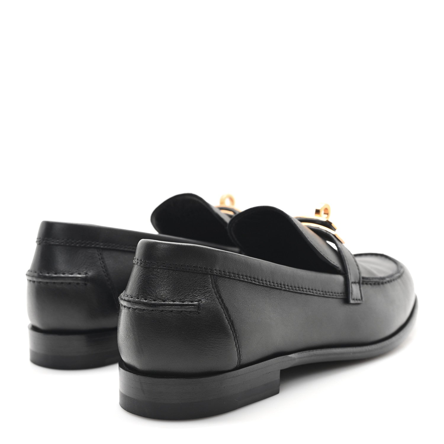 Calfskin Womens Destin Loafers 36 Black