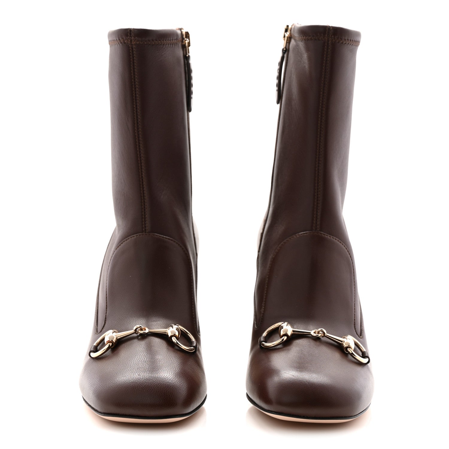 Nappa Horsebit Ankle Boots 38 New Chocolate