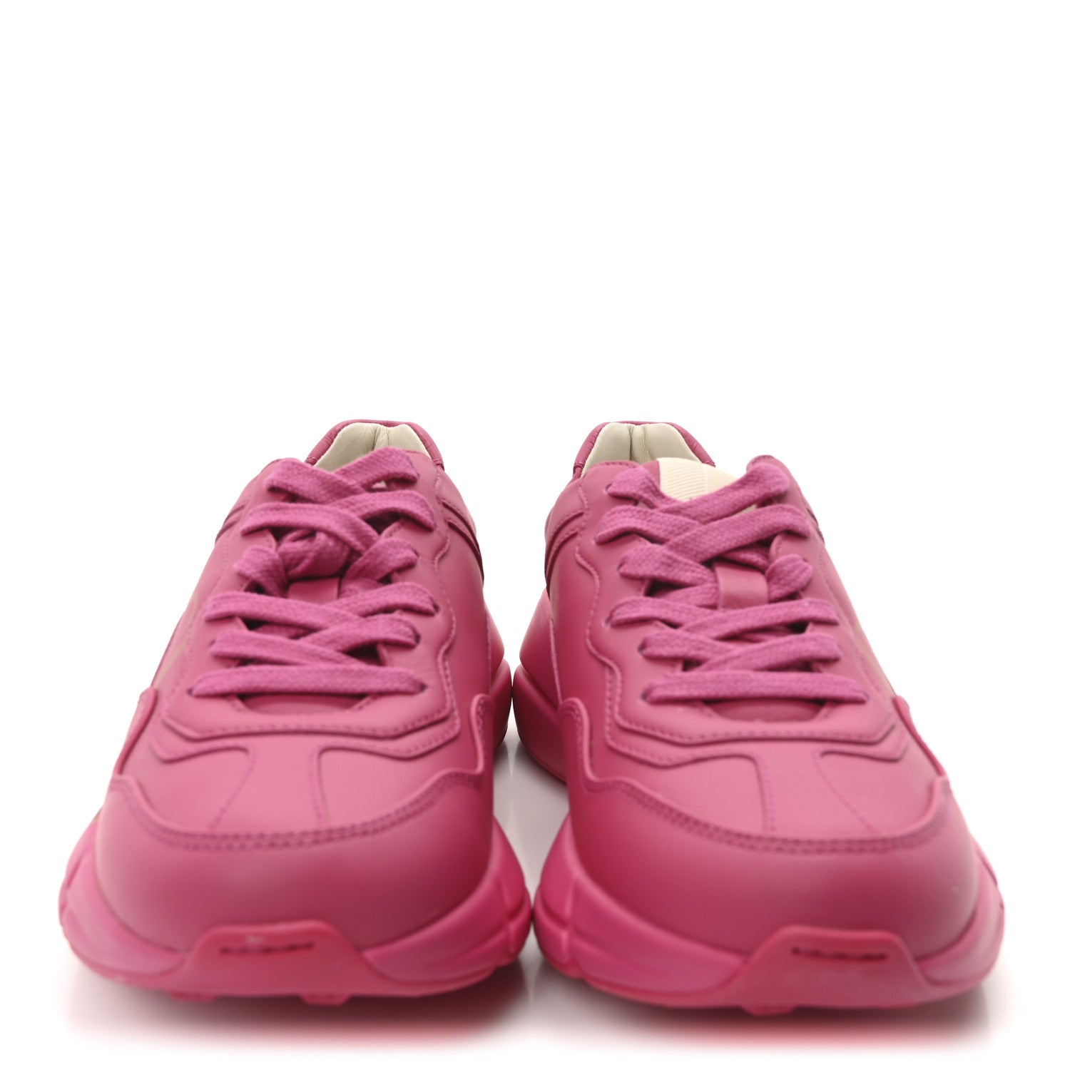 Calfskin Logo Womens Rhyton Sneakers 35.5 Box Pink