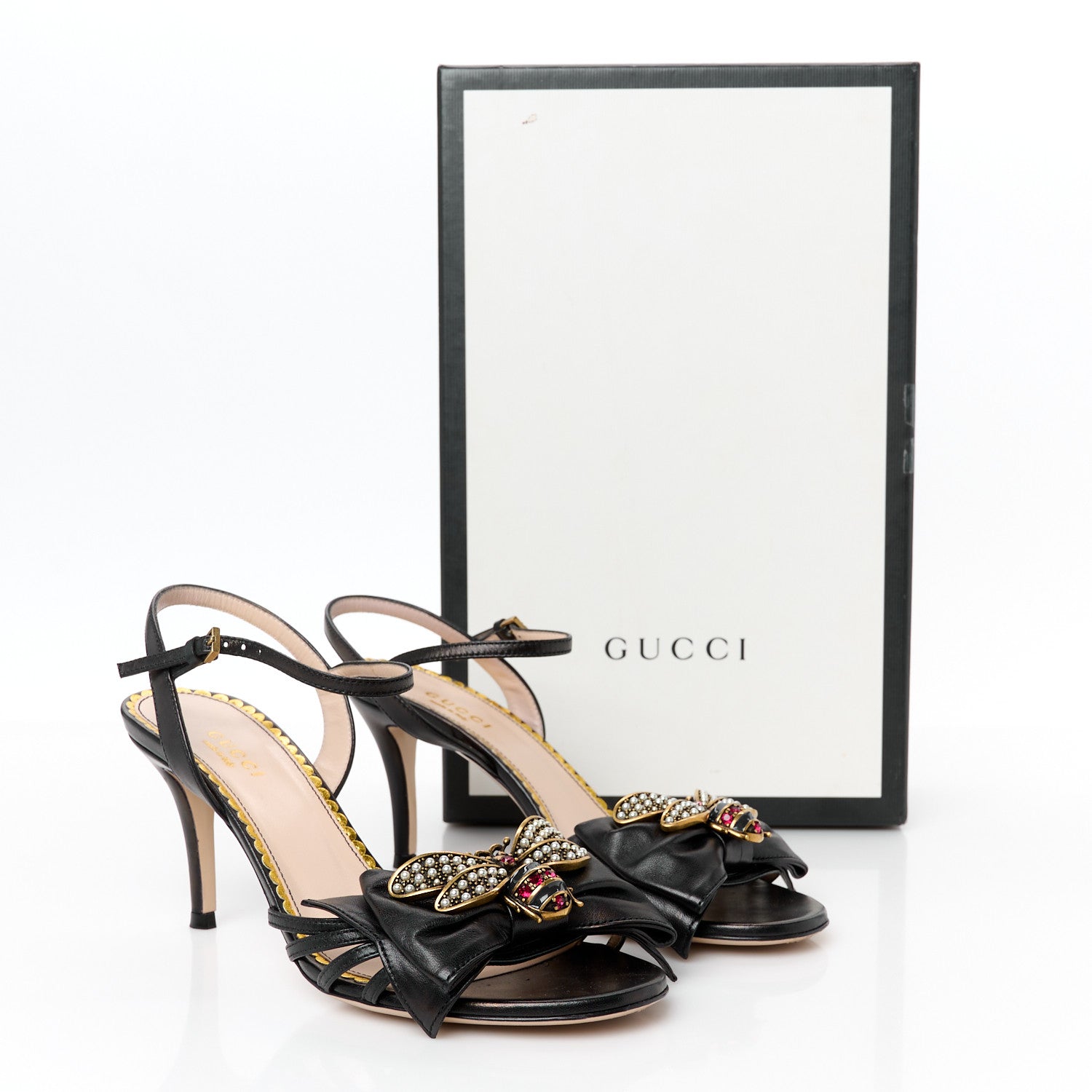 Nappa Queen Margaret High Heel Sandals 36 Black