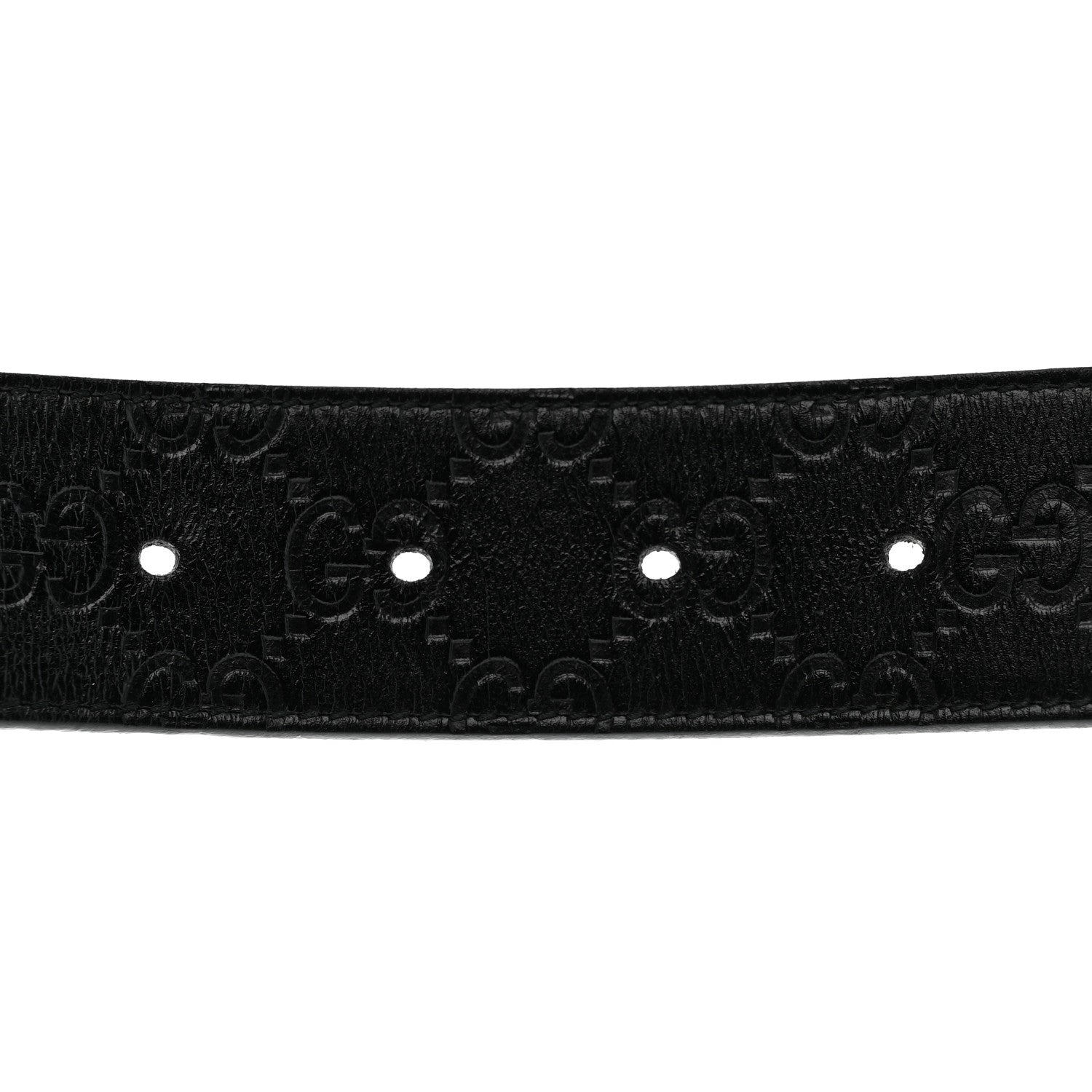 Guccissima Signature Interlocking G 37mm Belt 85 34 Black