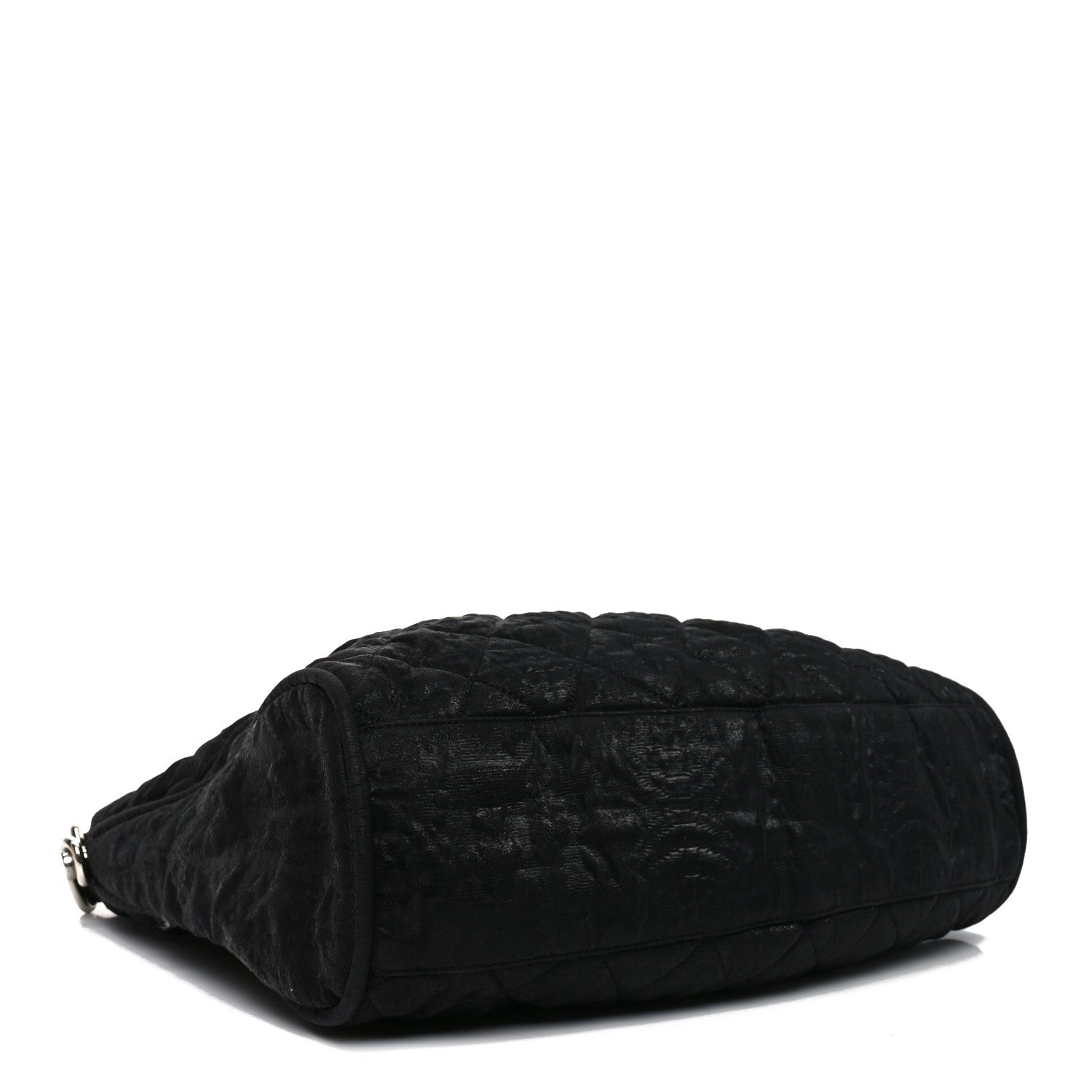 Crinkled Coated Canvas Le Marais Hobo Black