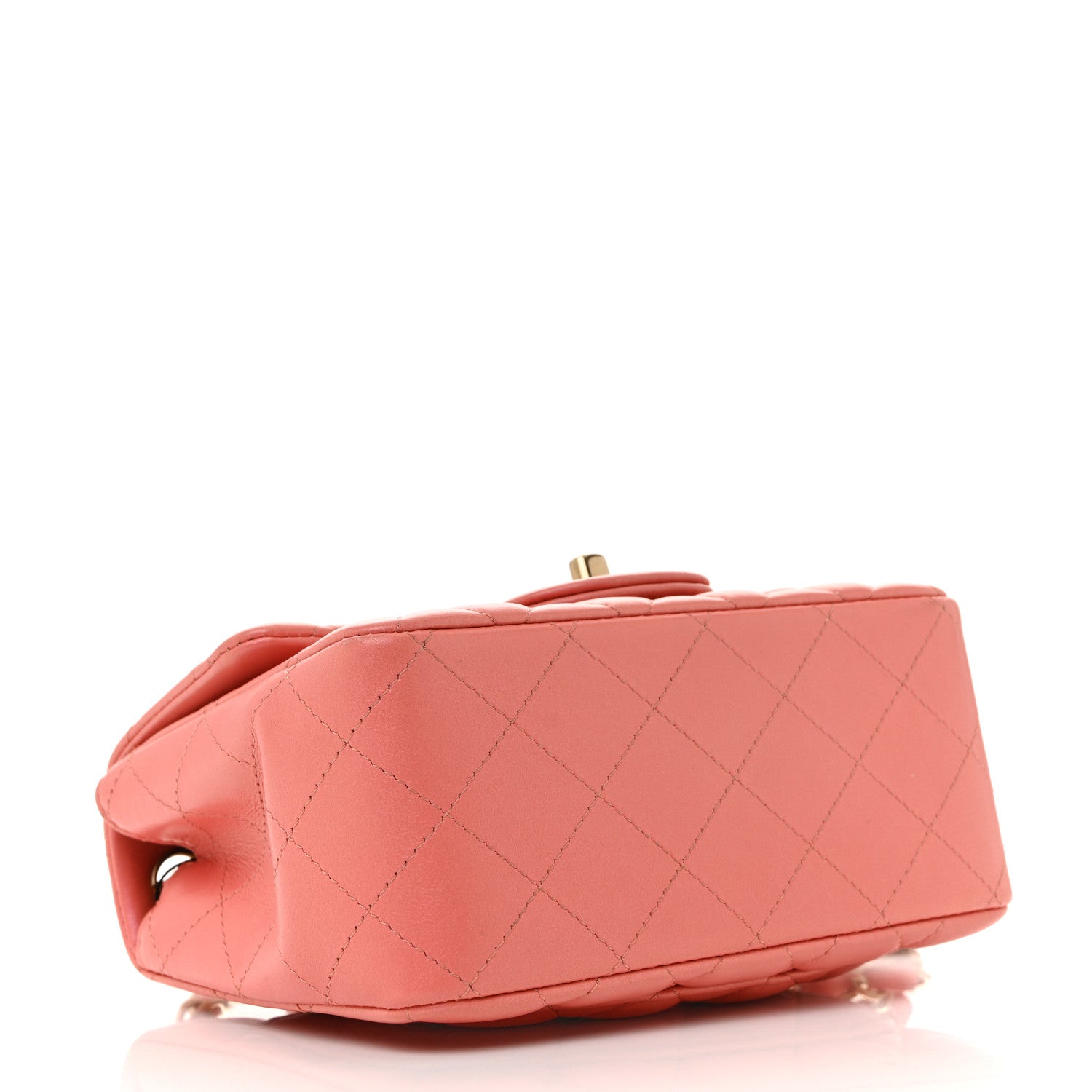 Lambskin Quilted Mini Square Flap Pink