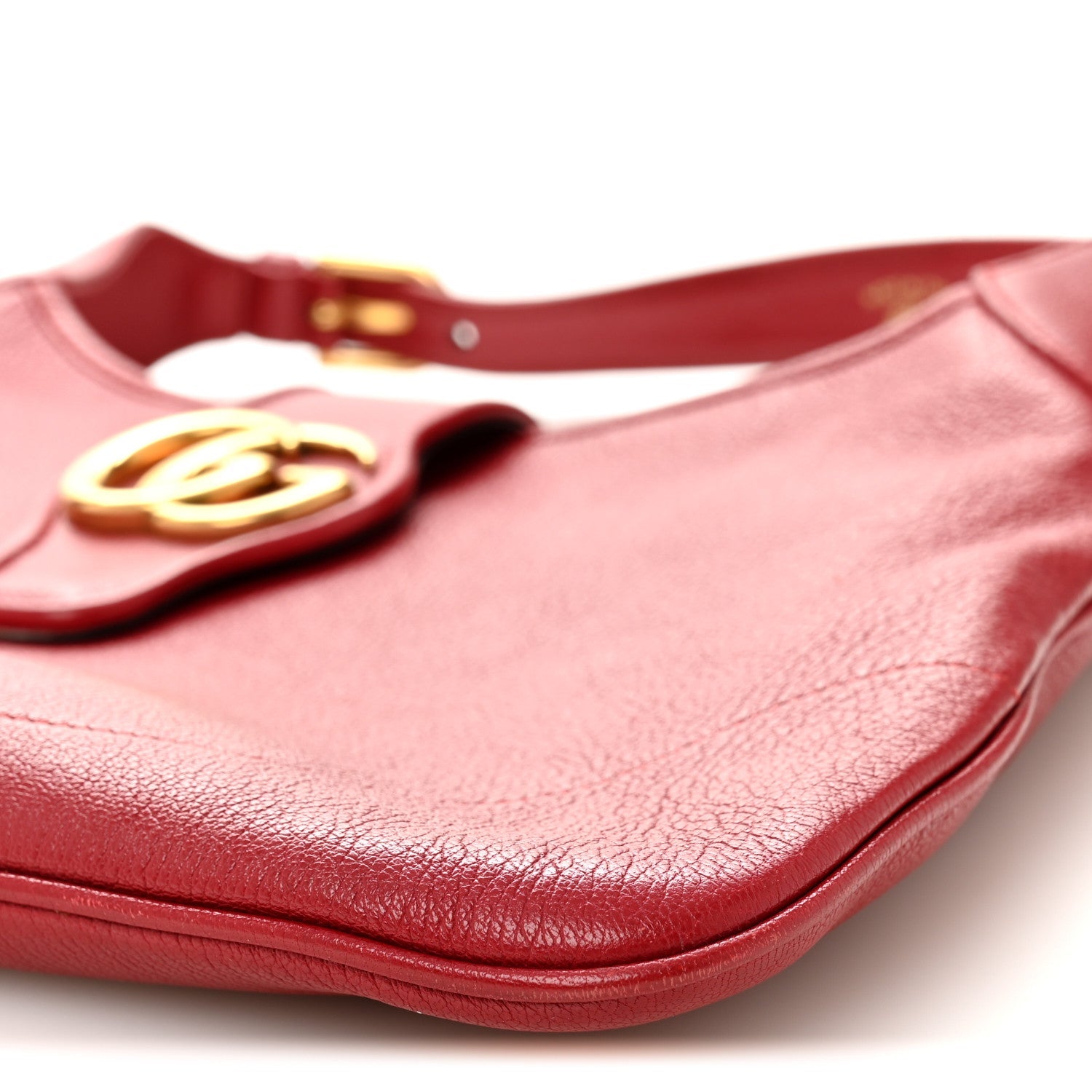 Goatskin Medium Aphrodite Shoulder Bag Hibiscus Red