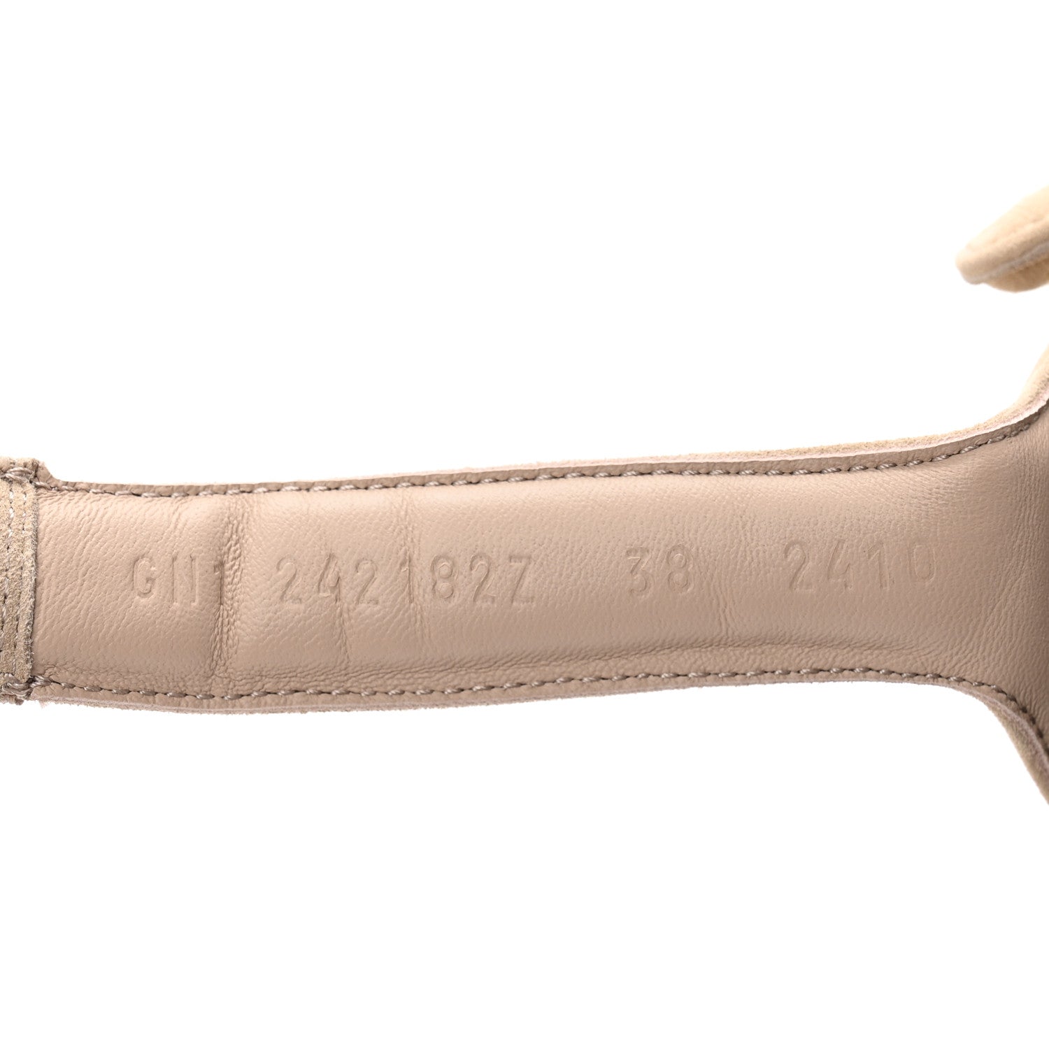 Suede Goatskin Junior Sandals 38 Beige Camel