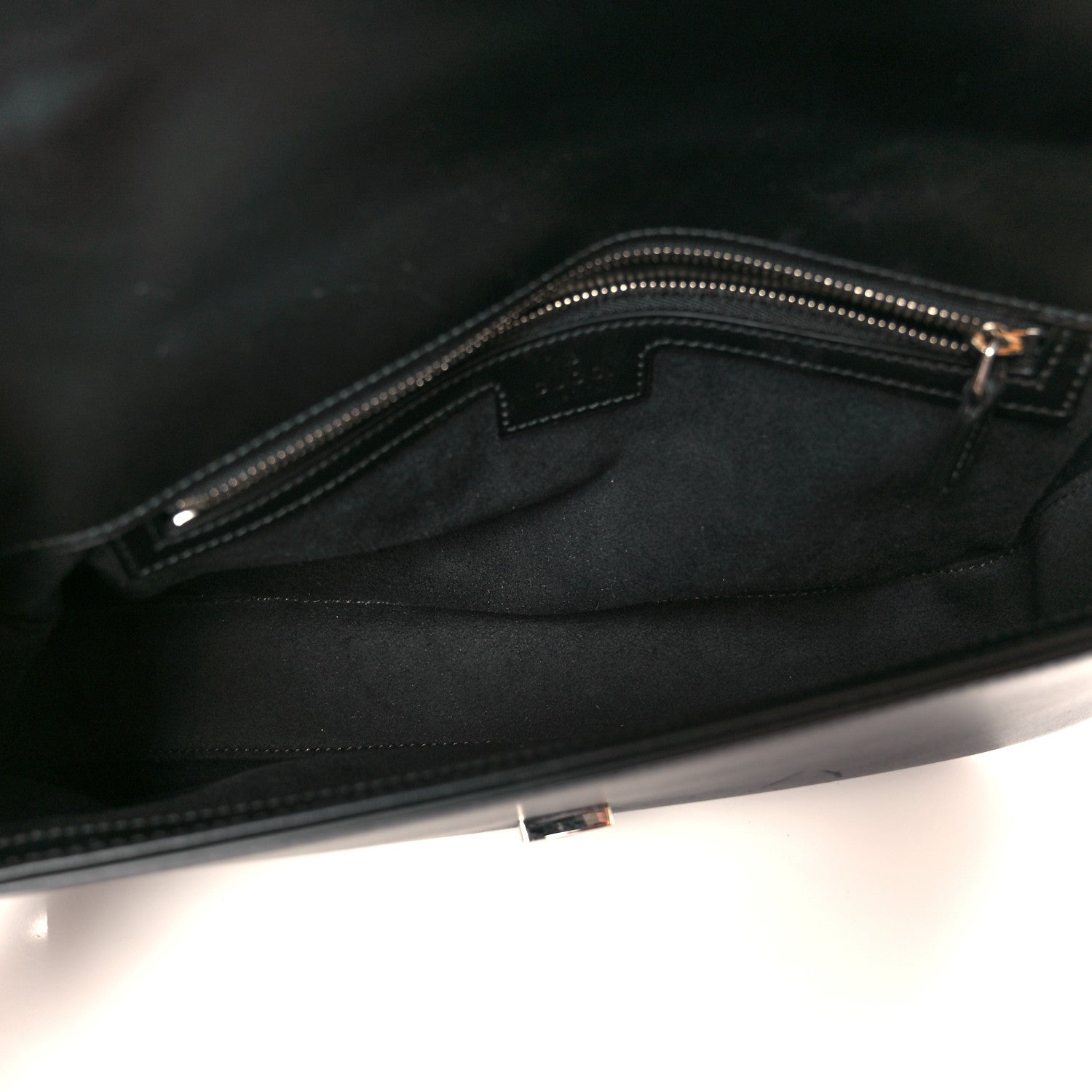 Senna Calfskin Petite GG Top Handle Shoulder Bag Black