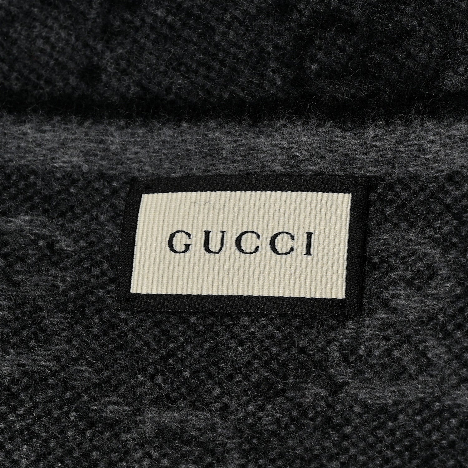 Wool Angora Monogram Web New Nikky Scarf Lead Dark Green