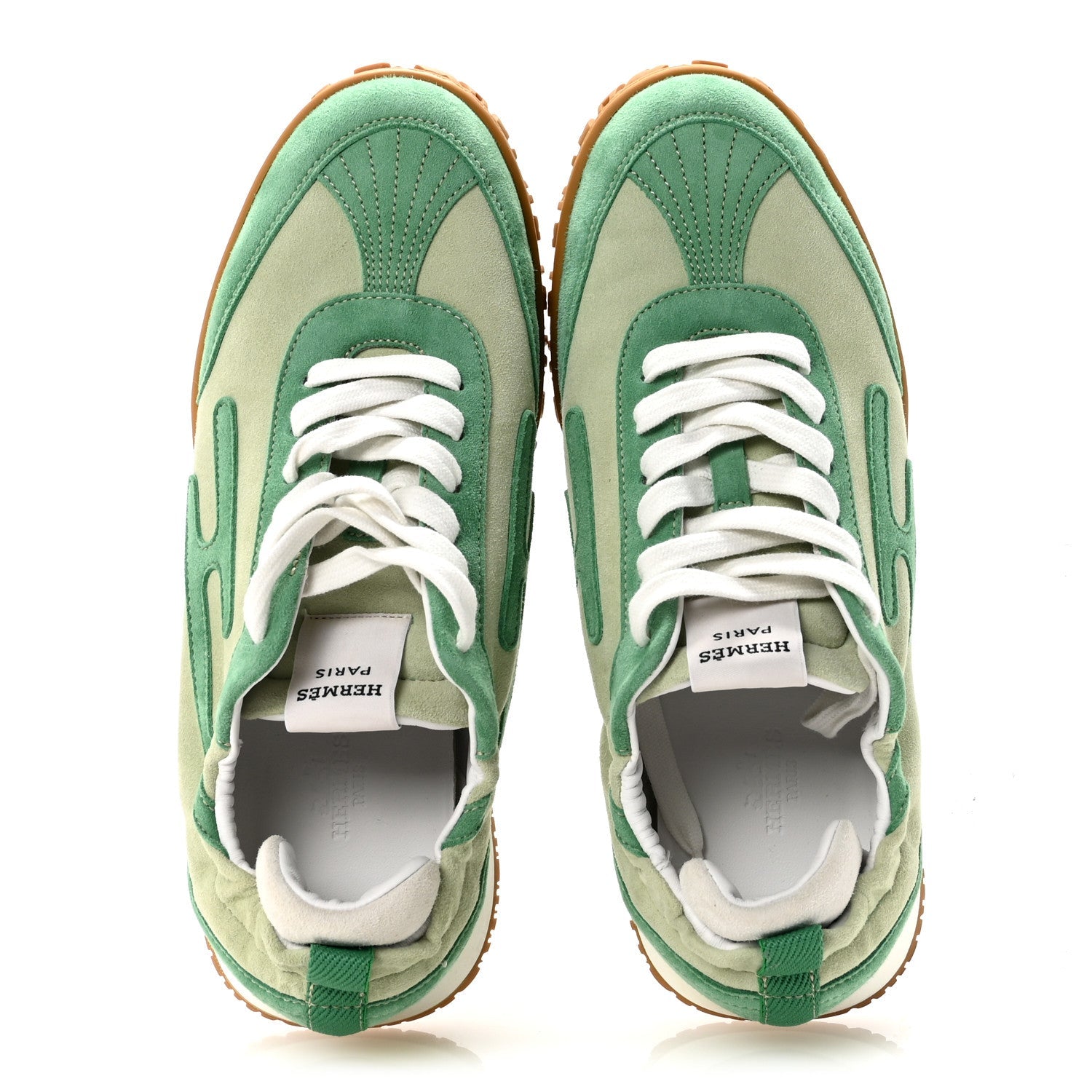 Suede Goatskin Jet Sneakers 38.5 Vert De Mer Vert Opaline